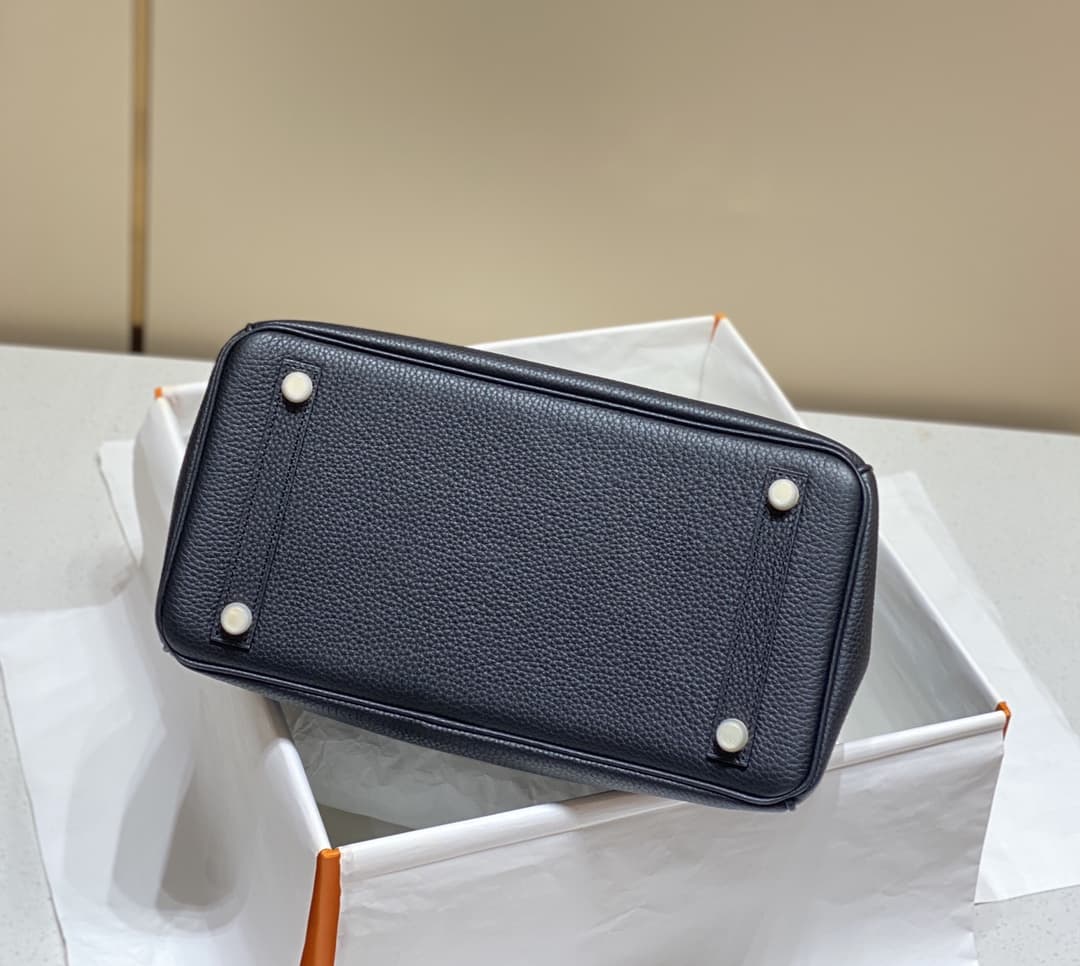 Hermes Birkin 25/30/35cm Bag Calfskin Silver/Gold Metal In Black High