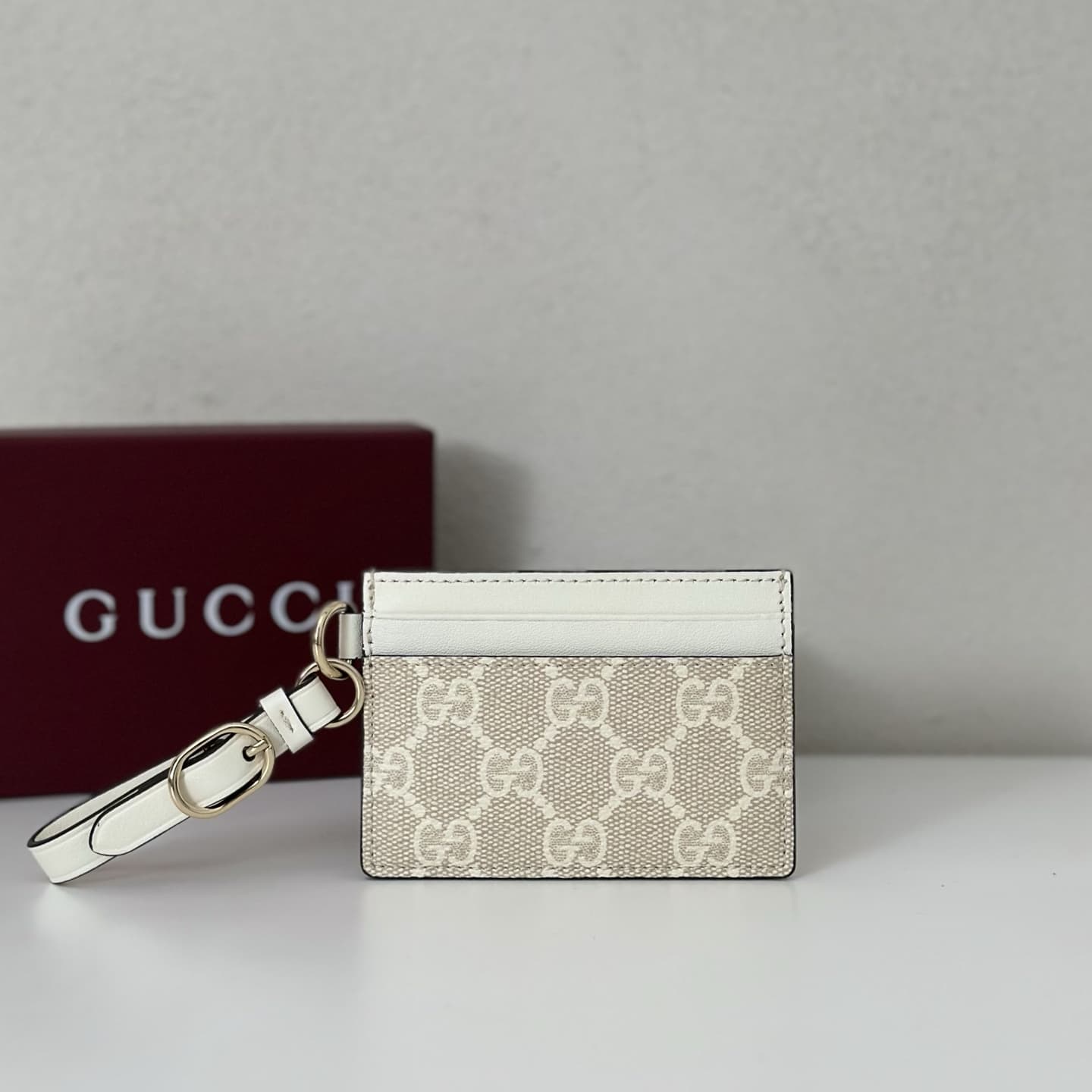 GG Emblem card case with strap 819121 High