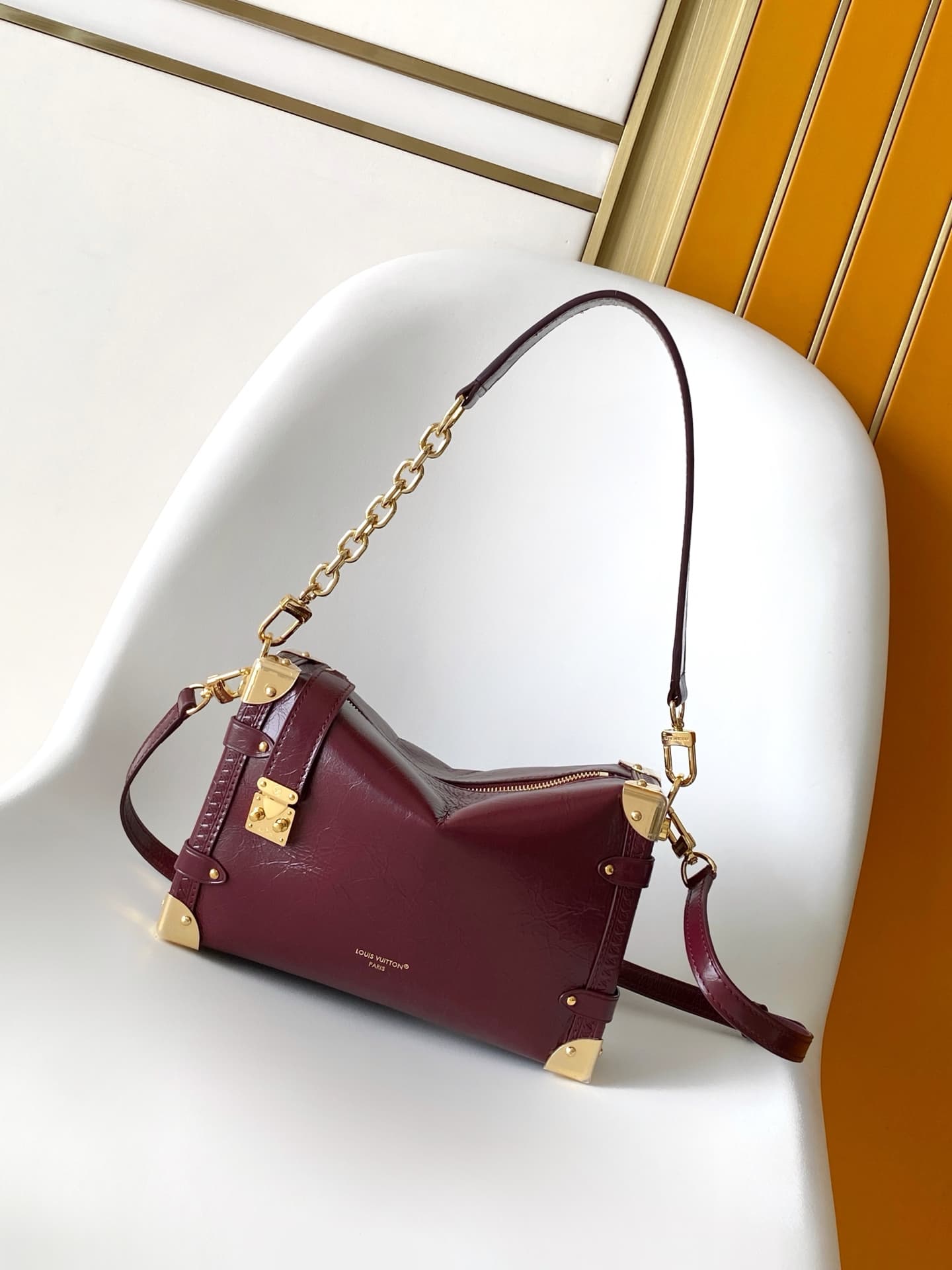 Louis Vuitton Side Trunk MM Wine Red Colorway M25668 High