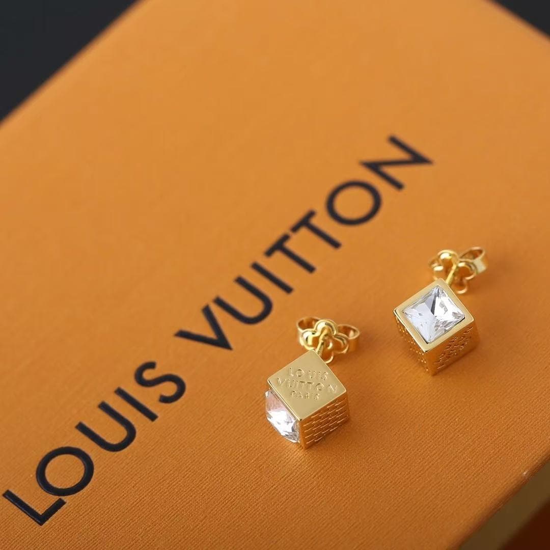 Louis Vuitton Cube Earrings High