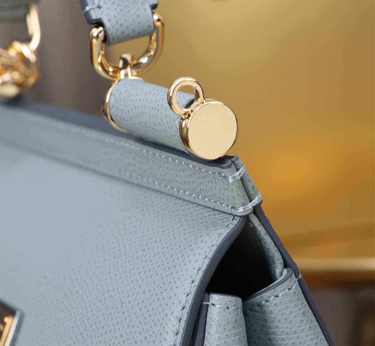 Dolce & Gabbana Miss Sicily top handle bag calfskin leather Blue High