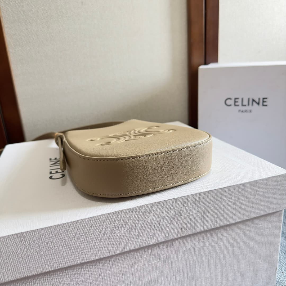 Celine Heloise Phone Pouch in Beige Supple Calfskin Leather High