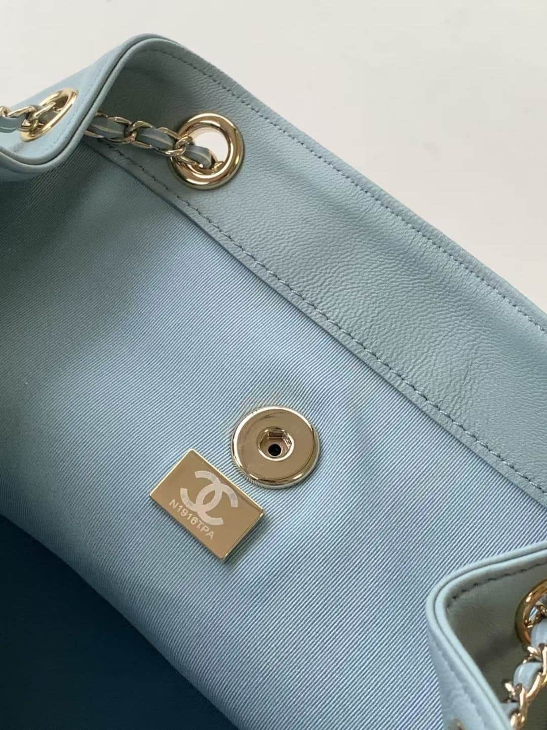 Chanel Medium Quilted Duma Backpack Lambskin AS3618 Blue A