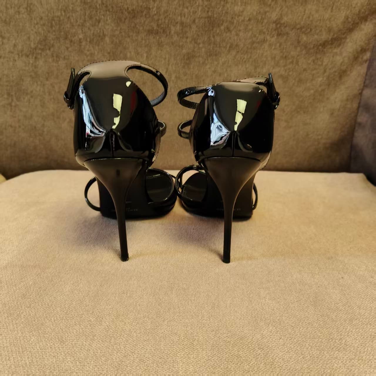 Saint Laurent Cassandra sandals in patent leather Shoes Women