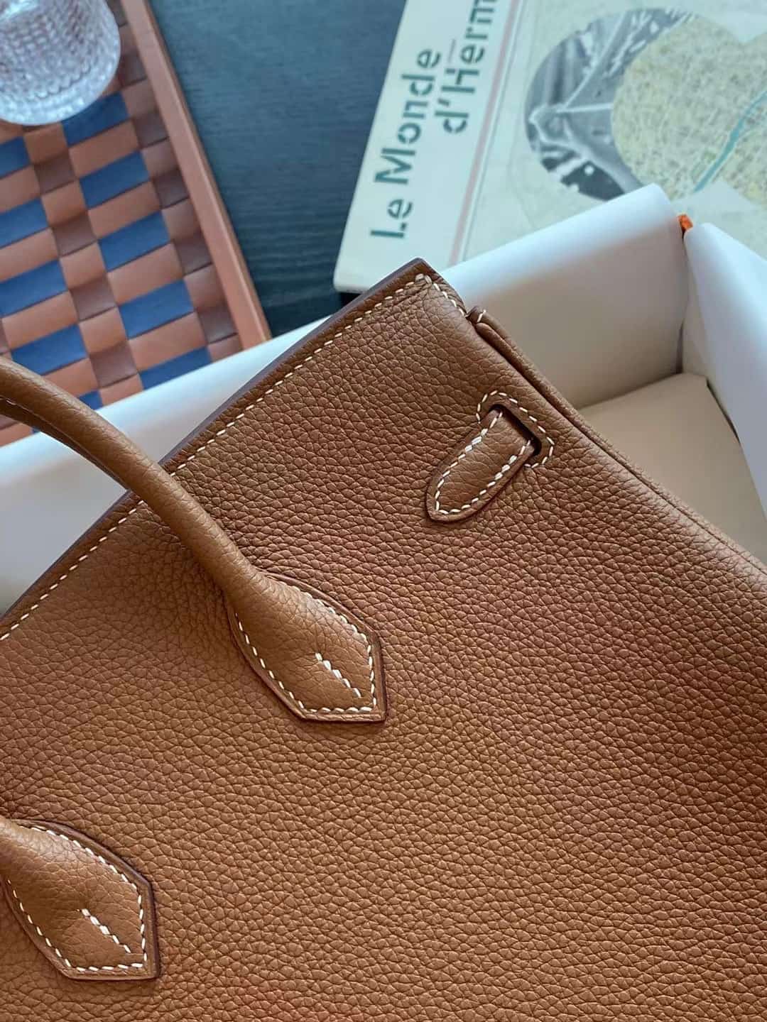 Hermes Birkin 25/30/35cm Bag Togo Leather With Veins Gold WAX High Customizing Style