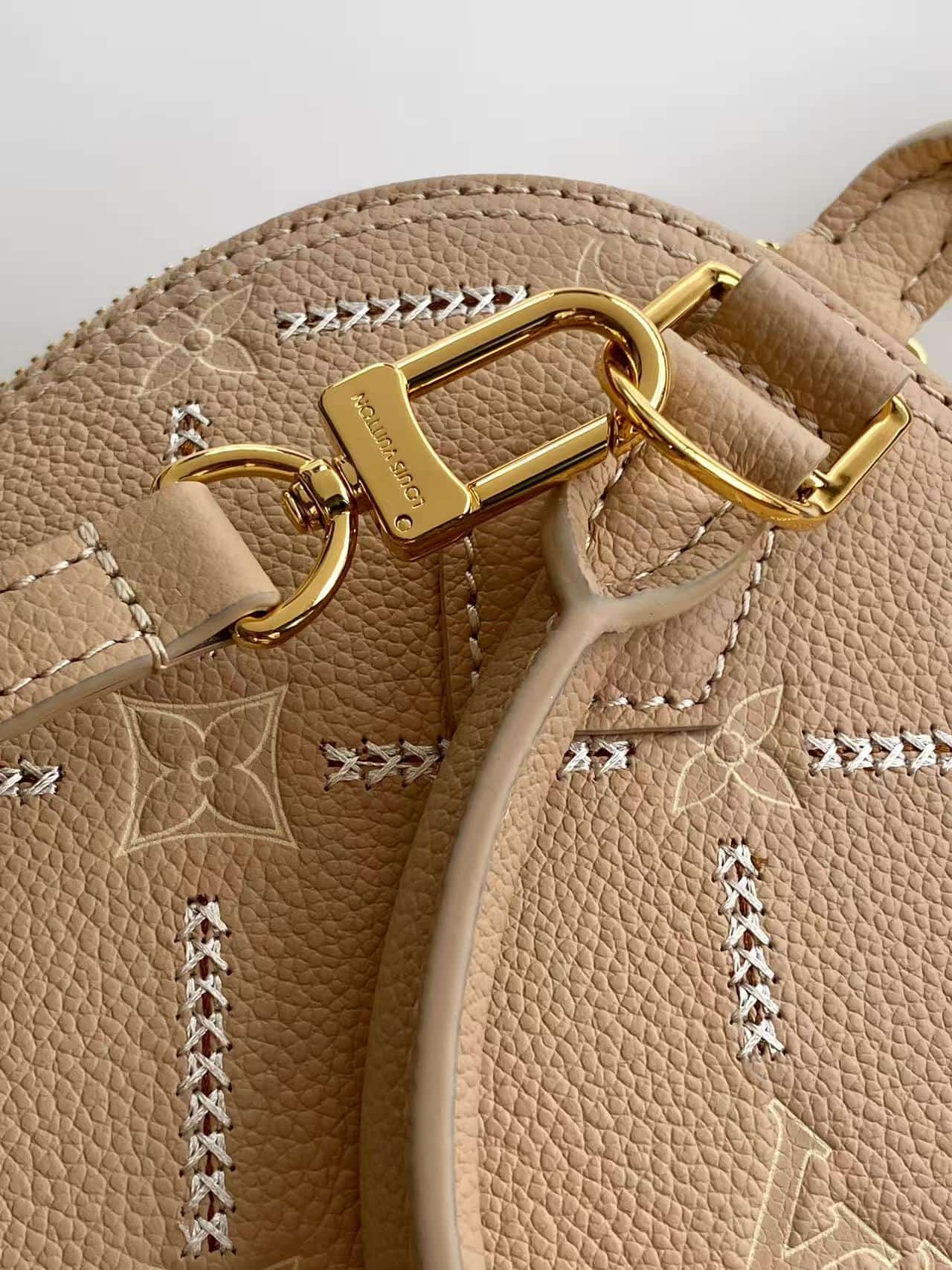 Louis Vuitton Alma BB Hazelnut Couture Monogram Empreinte Leather M28458 High