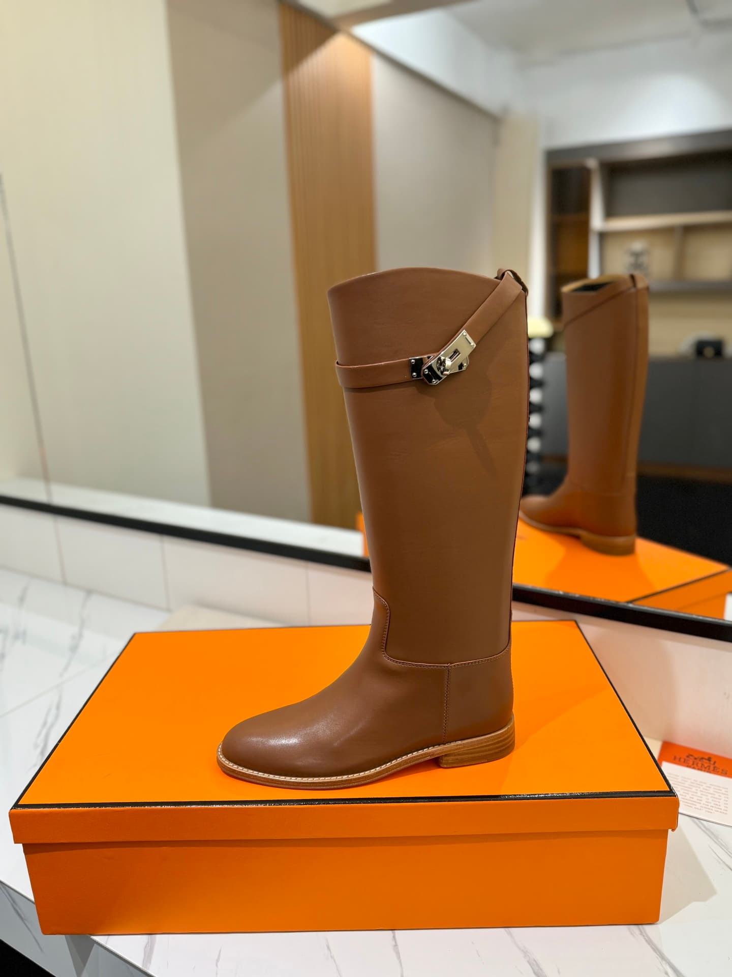 Hermes Kelly Jumping Boots Shoes Women