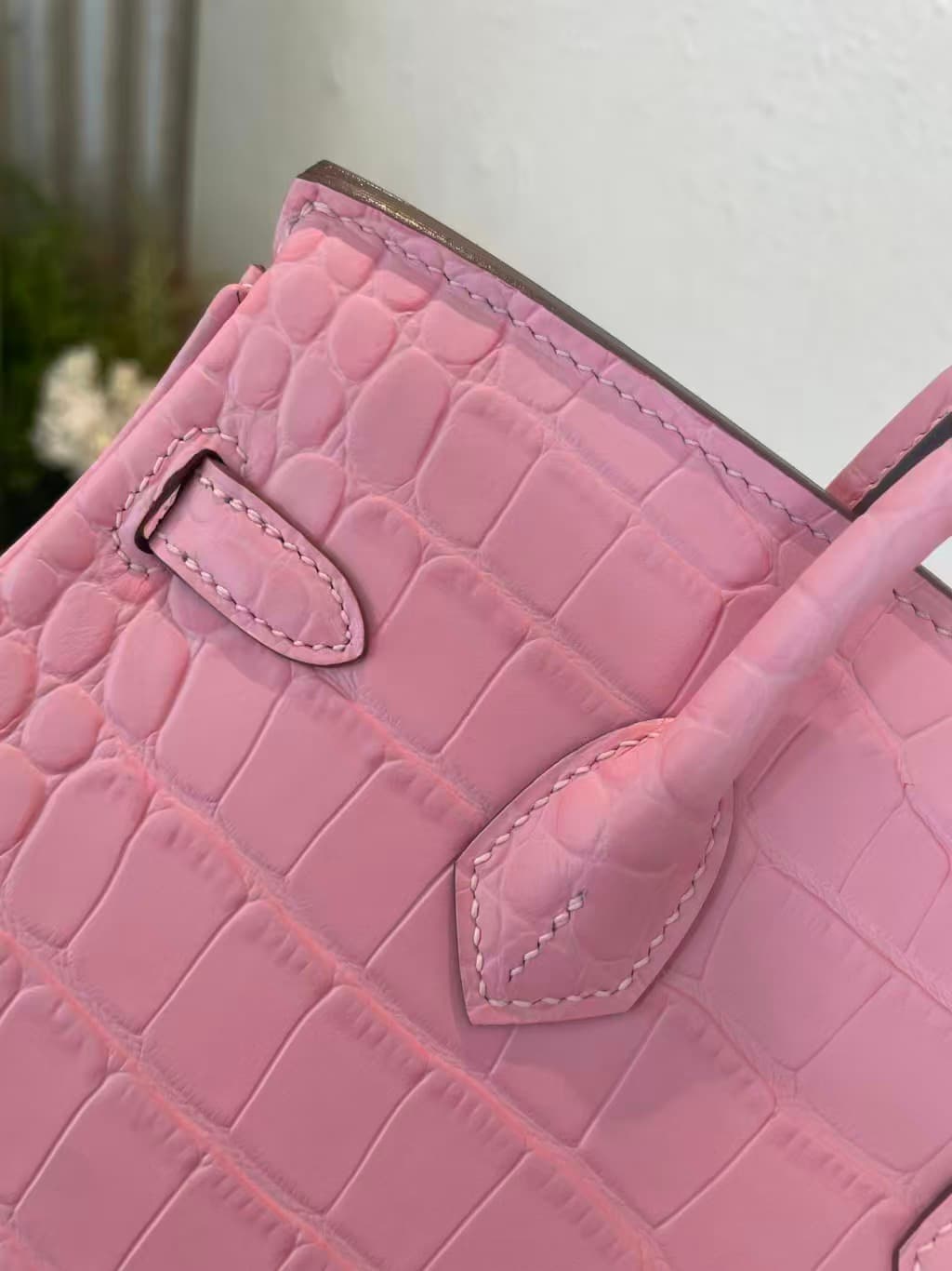 Hermes Birkin 25/30/35cm Bag Matt Crocodile Leather In Rose Sakura WAX High Customizing Style