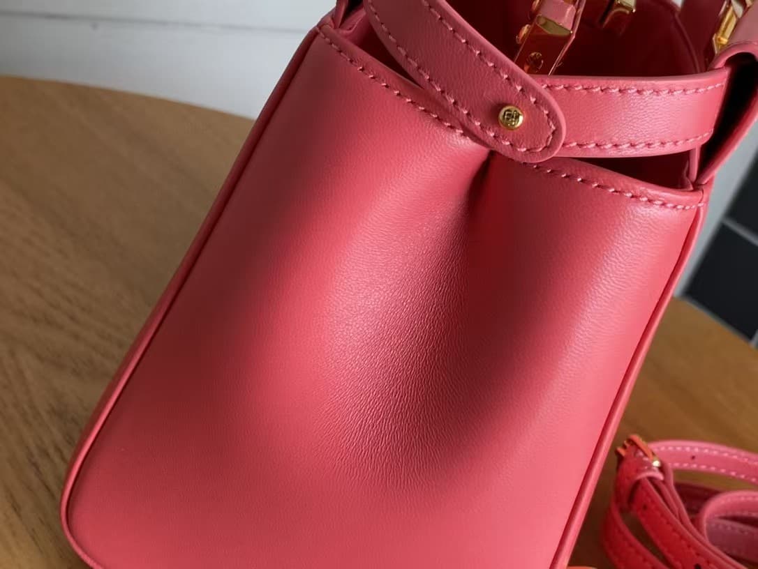 PEEKABOO ICONIC MINI leather bag Lambskin Rose Red High