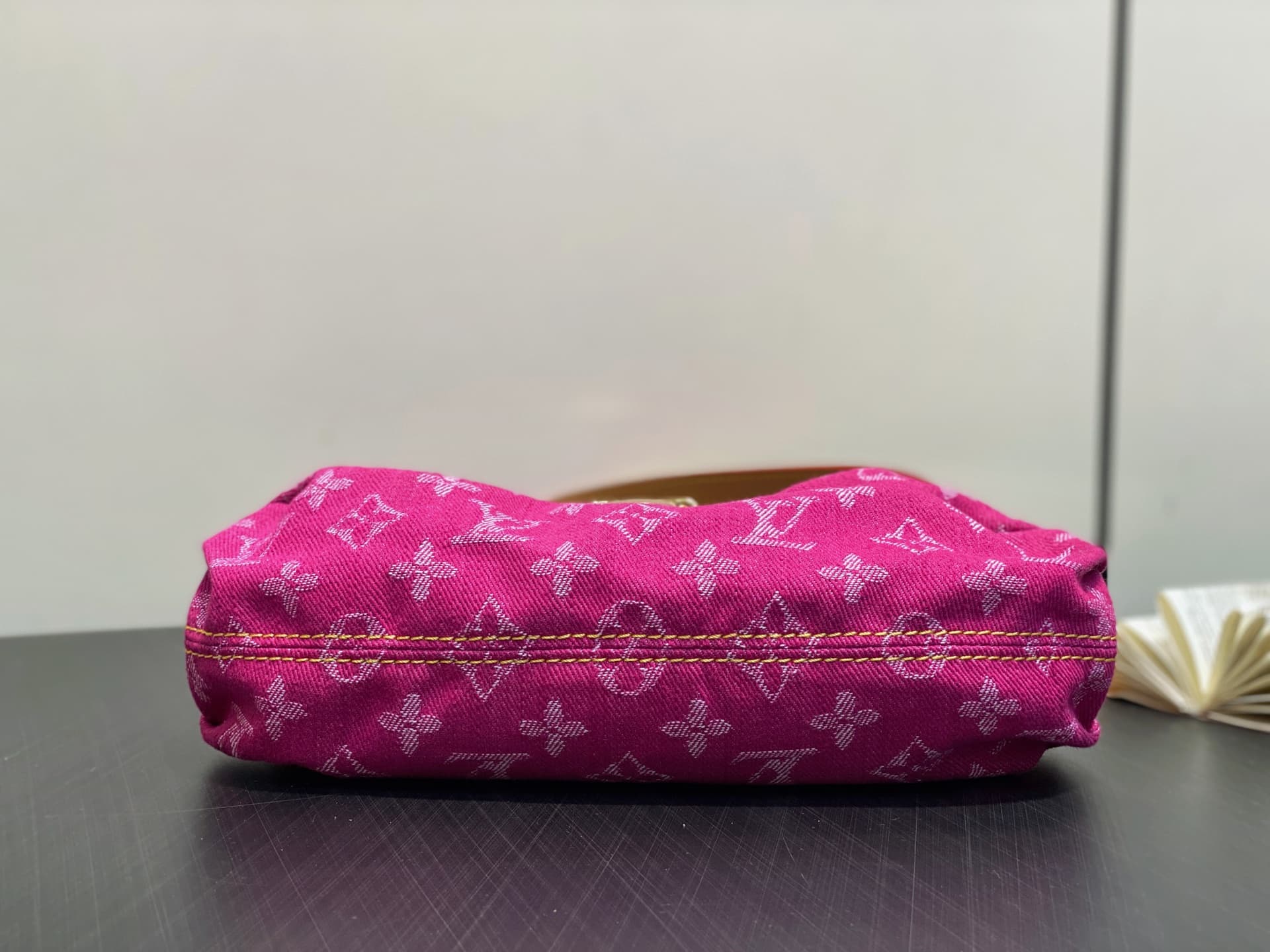 Louis Vuitton Monogram Fuchsia Denim Mini Pleaty Bag M95216 High
