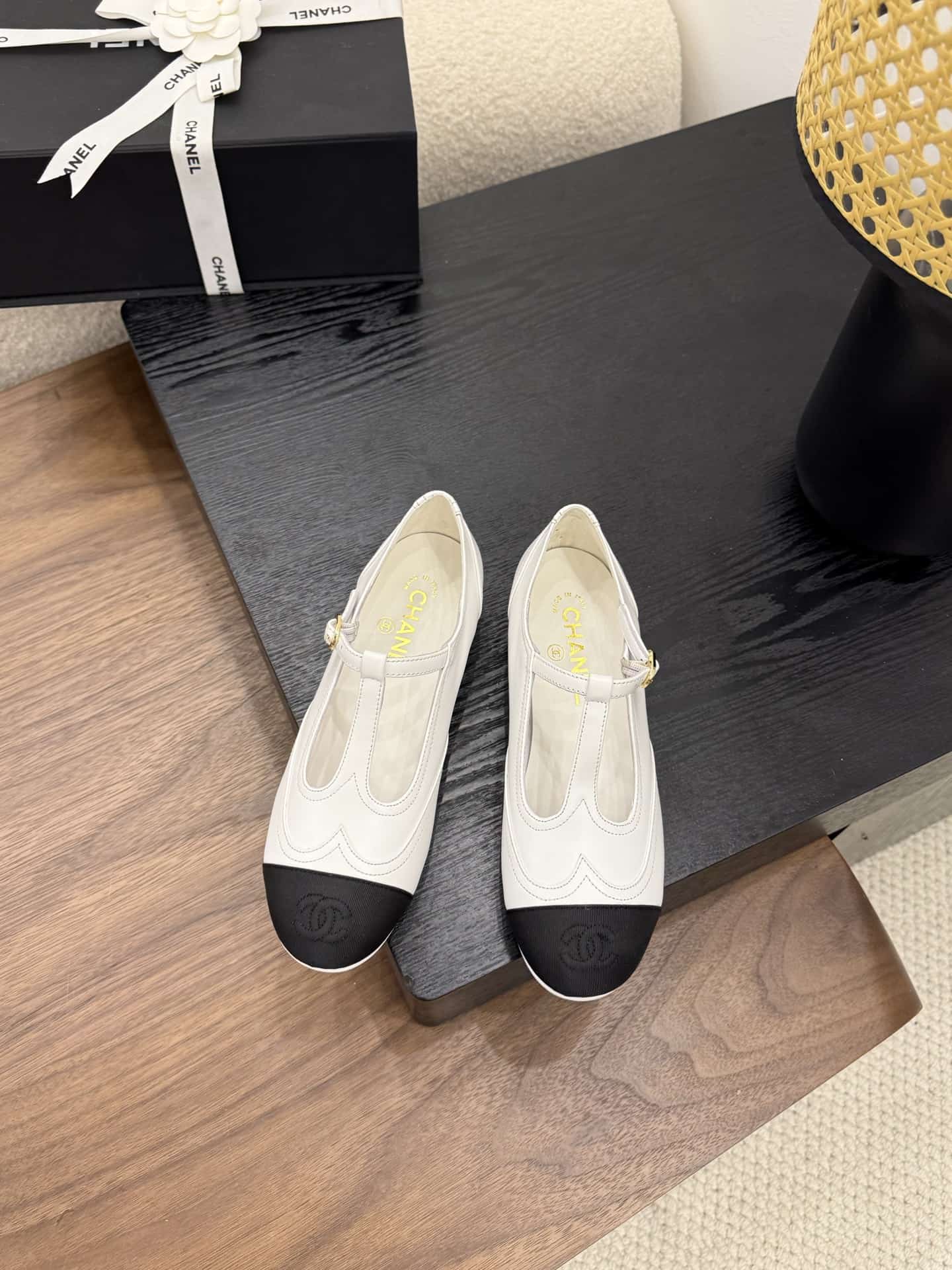 Chanel T-Strap Mary Jane Flat Shoes Women