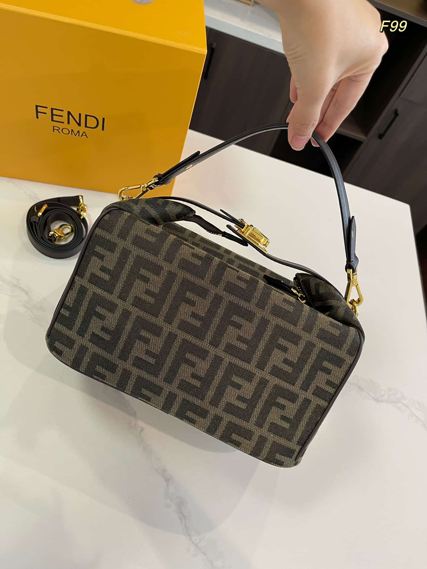 Fendi Zucca Small Shoulder Bag