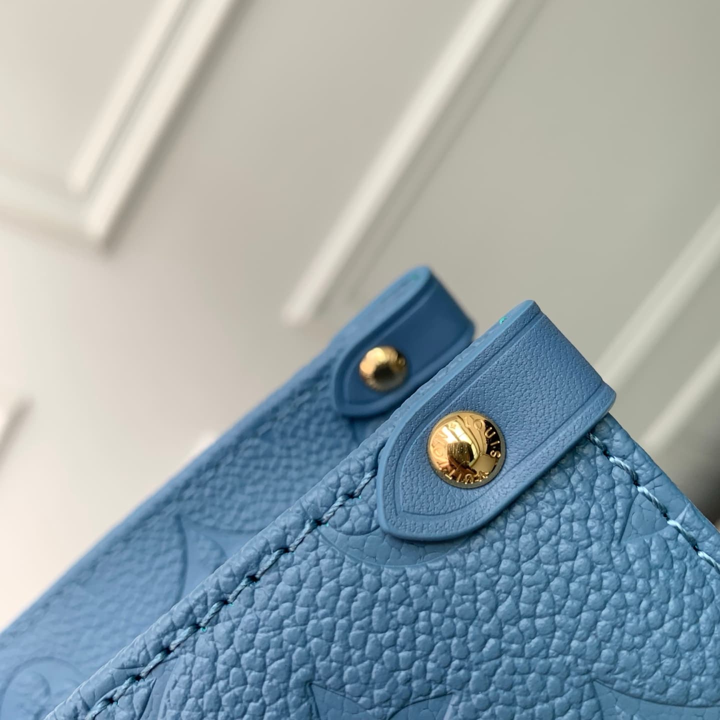 Louis Vuitton OnTheGo PM Blue Jean Cowhide leather M28181 High