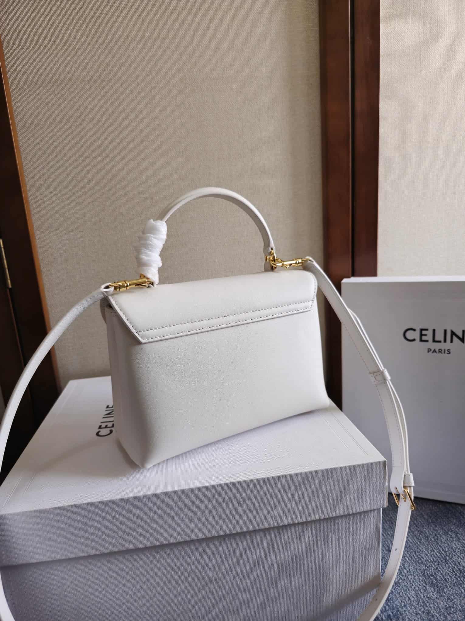 Celine Mini Nino bag in White Supple Calfskin High
