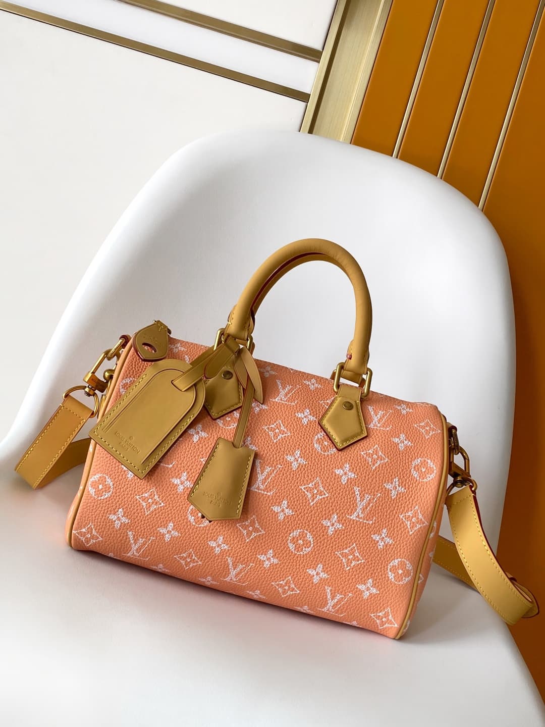Louis Vuitton Speedy P9 Bandoulière 25 Summer Peach Calf leather M13912 High