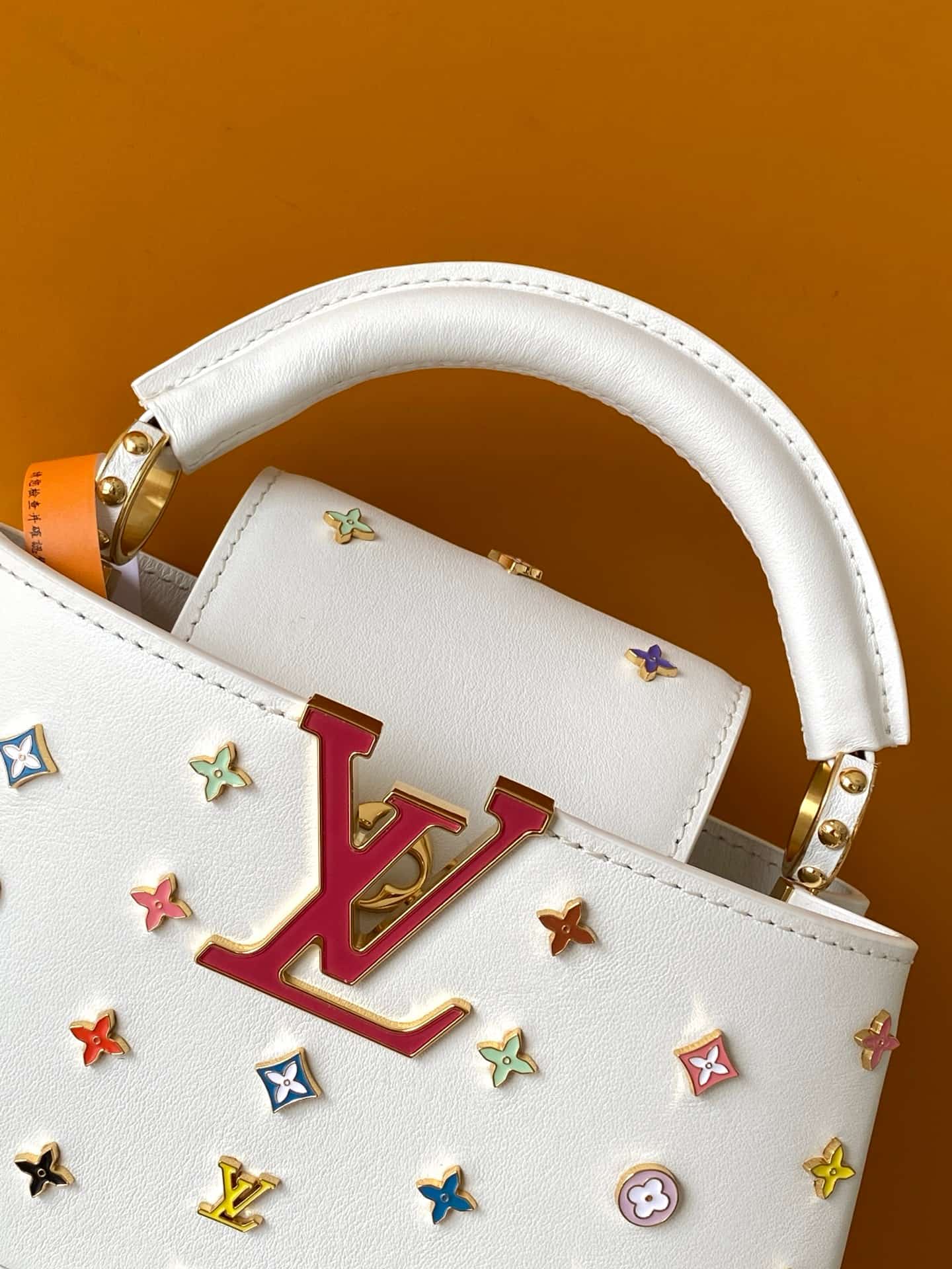 Louis Vuitton x TM Capucines East-West Mini Snow Cowhide leather M27636 TOP