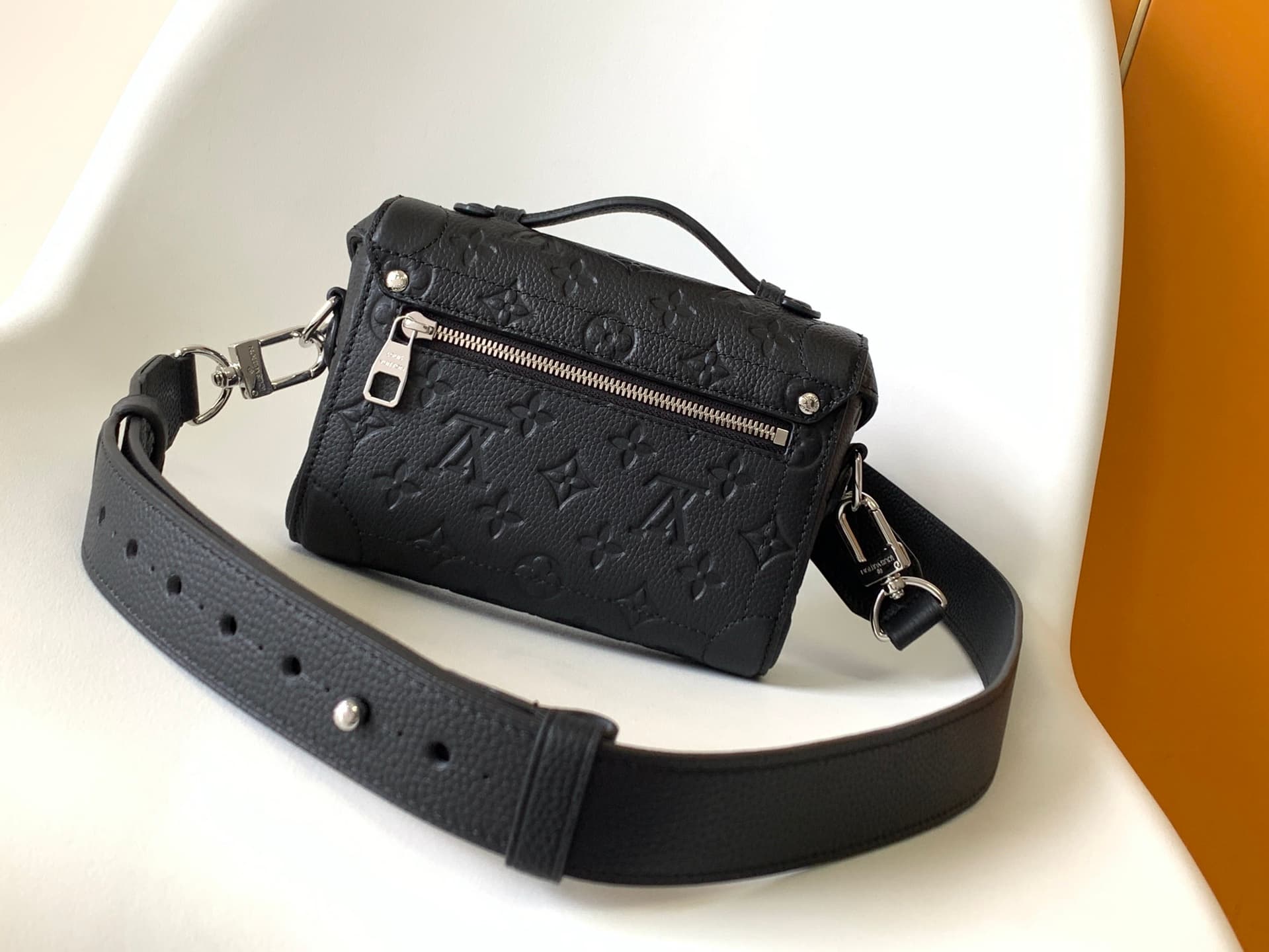 Louis Vuitton Soul Trunk Black Taurillon Monogram embossed cowhide leather M13871 High