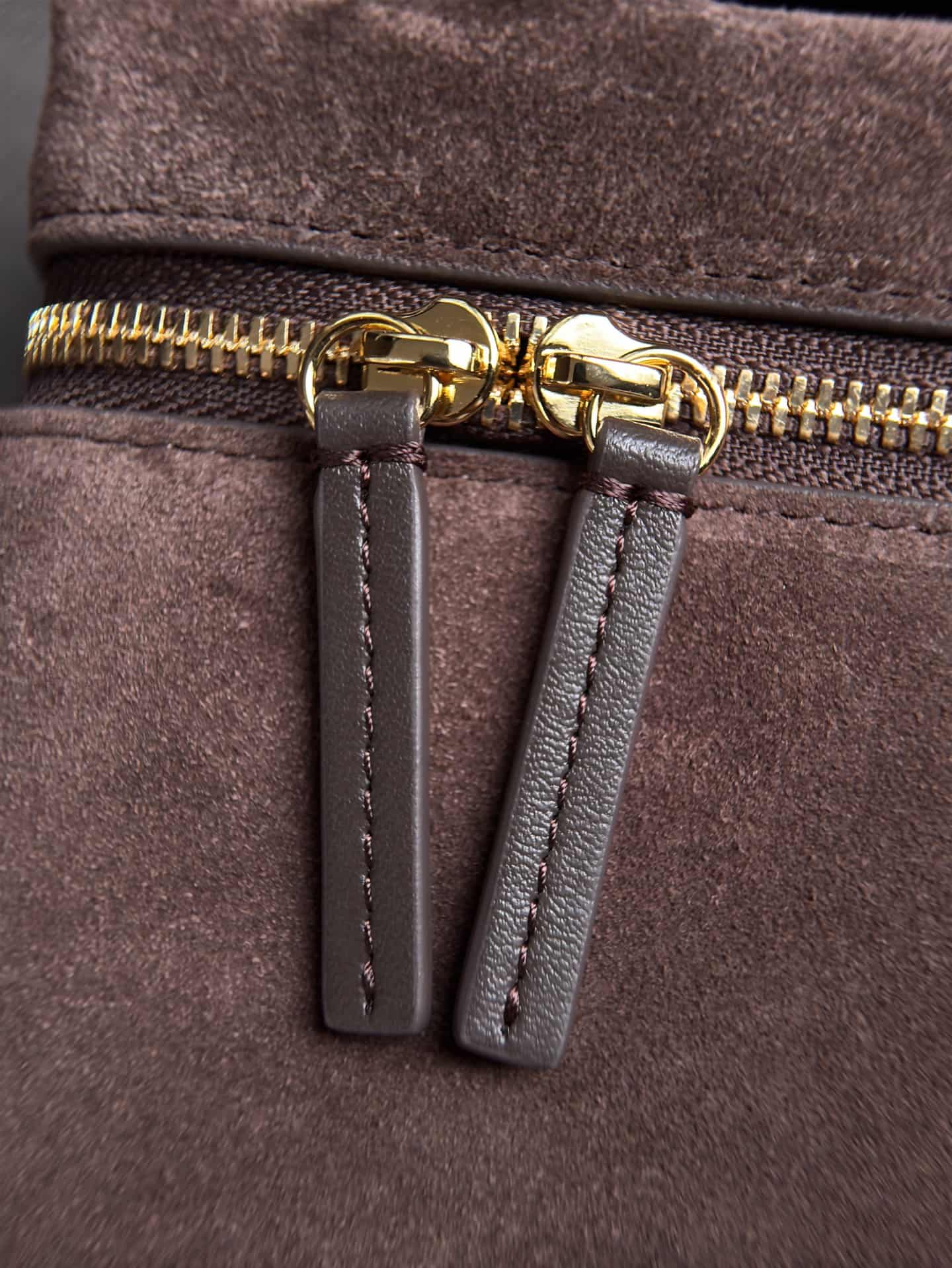Chanel Small Vanity with Chain Suede Calfskin & Gold Metal Dark Brown AP5346 A