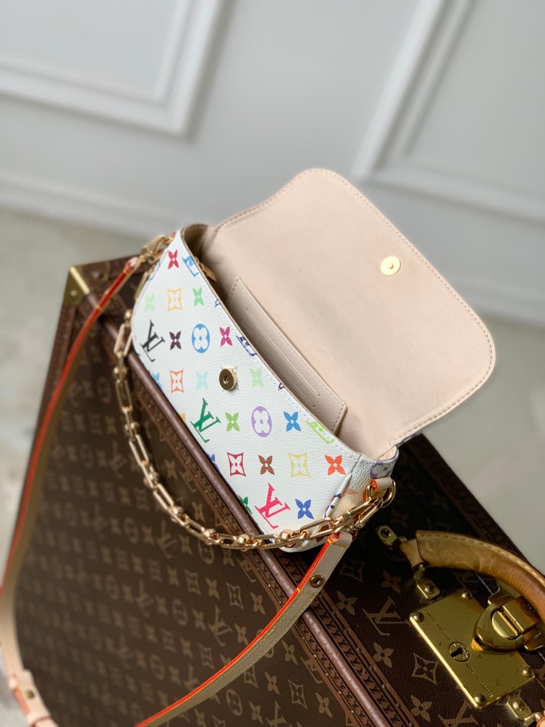 Louis Vuitton x Takashi Murakami Wallet On Chain Ivy monogram canvas M27492 High