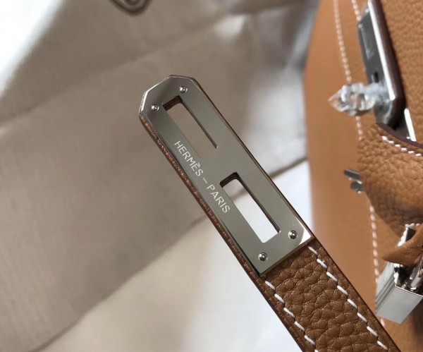 Hermes Kelly Depeche 38 Briefcase In Brown Calfskin WAX High
