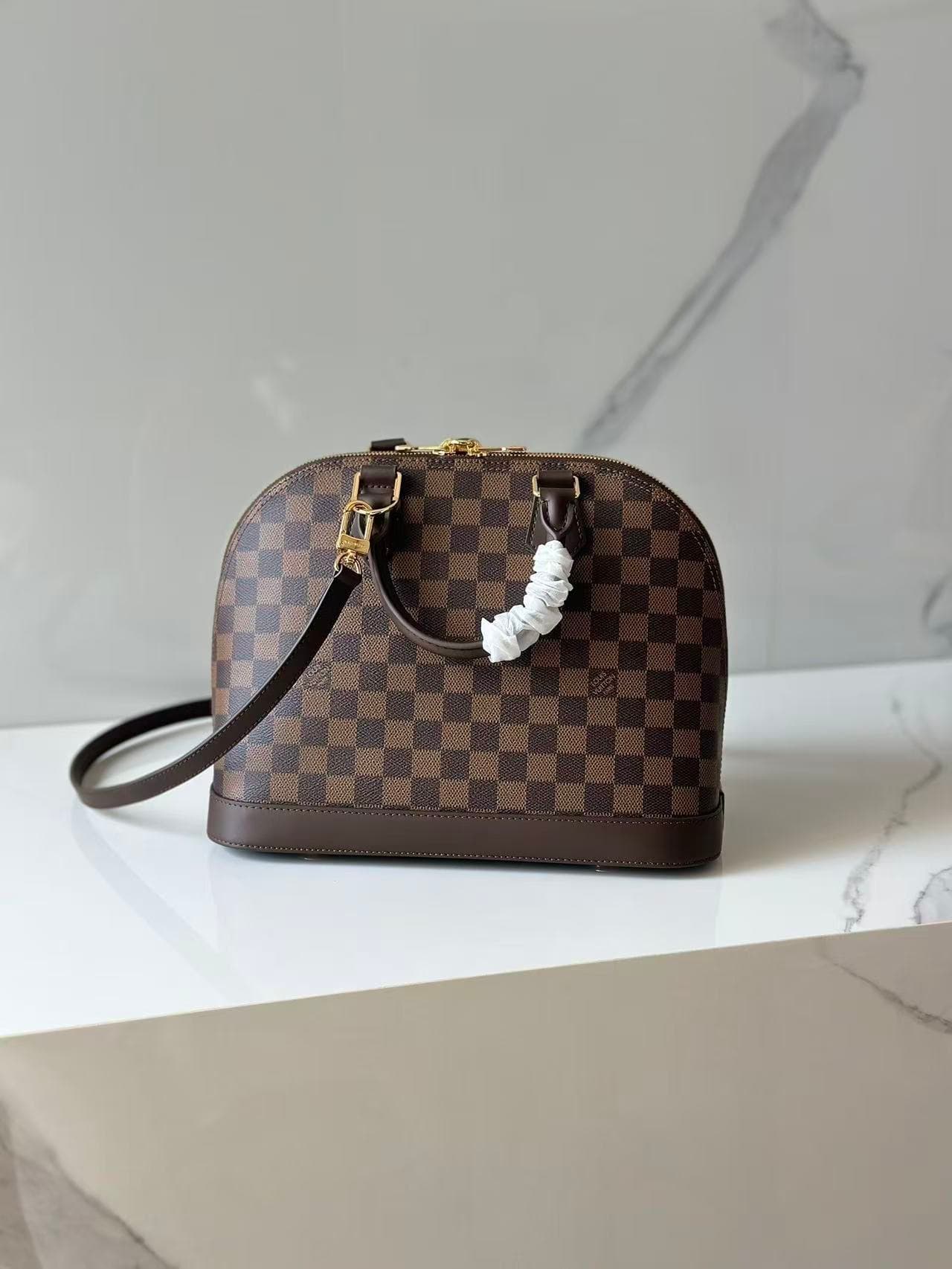Louis Vuitton Alma PM Bag Damier Ebene N53151 High