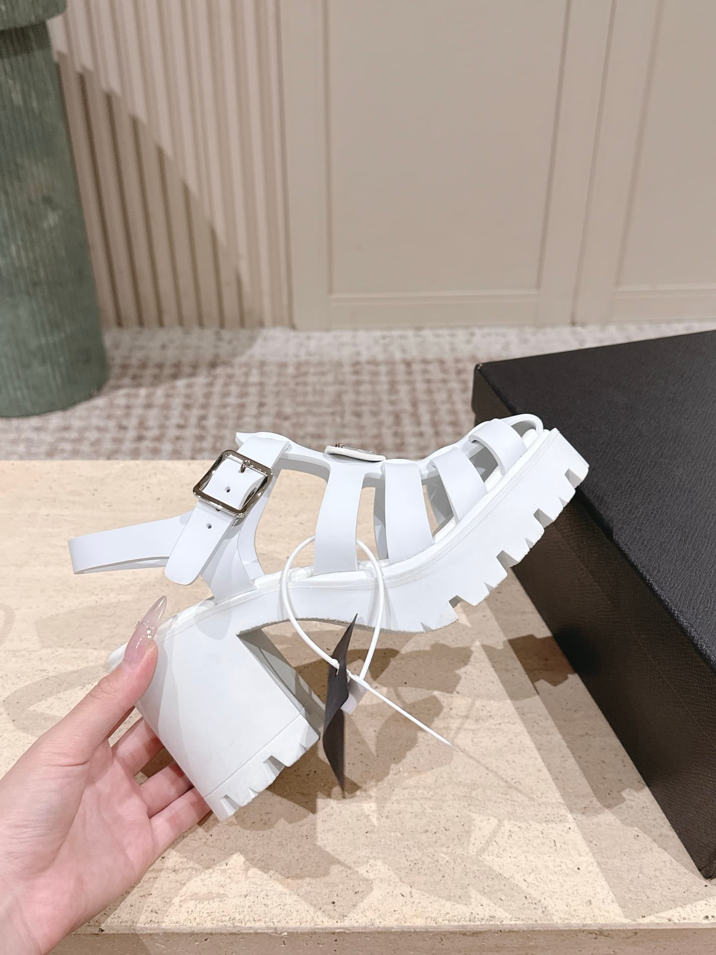 Prada Monolith Rubber Fisherman Sandals Women