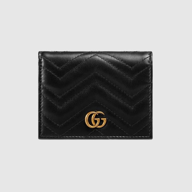 GG Marmont card case wallet black 466492 High