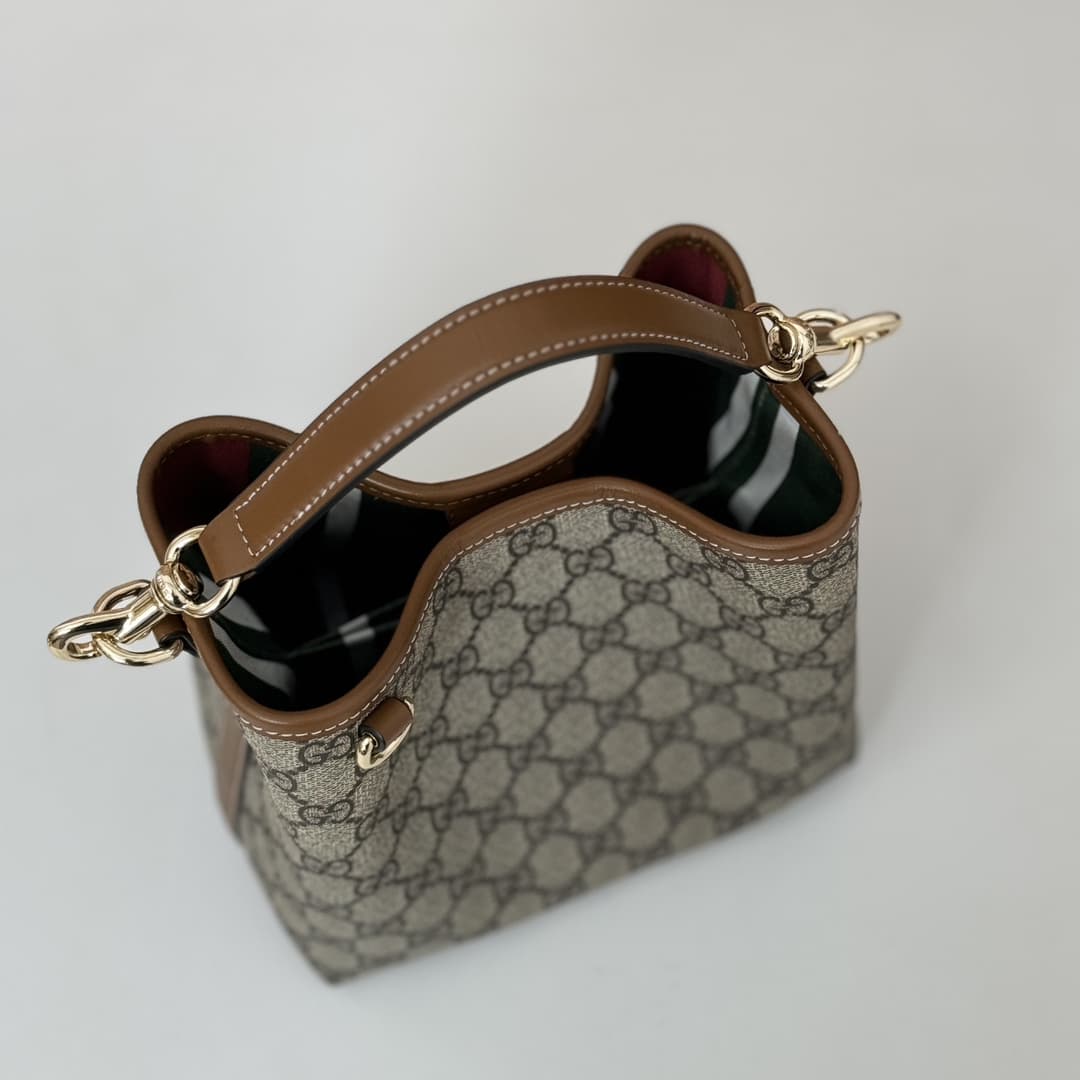 Gucci GG Emblem small bucket bag 815118 High