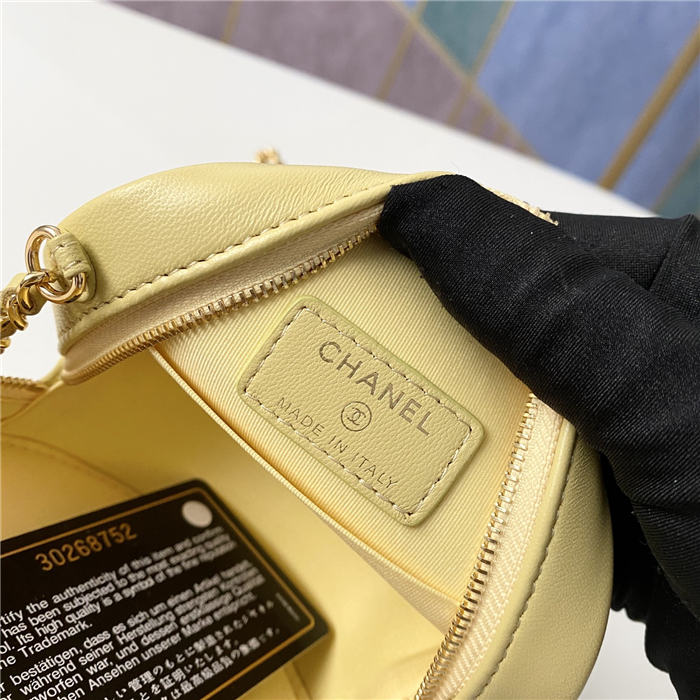 MINI FLAP BAG WITH TOP HANDLE AS2431 Lambskin & Gold-Tone Metal A