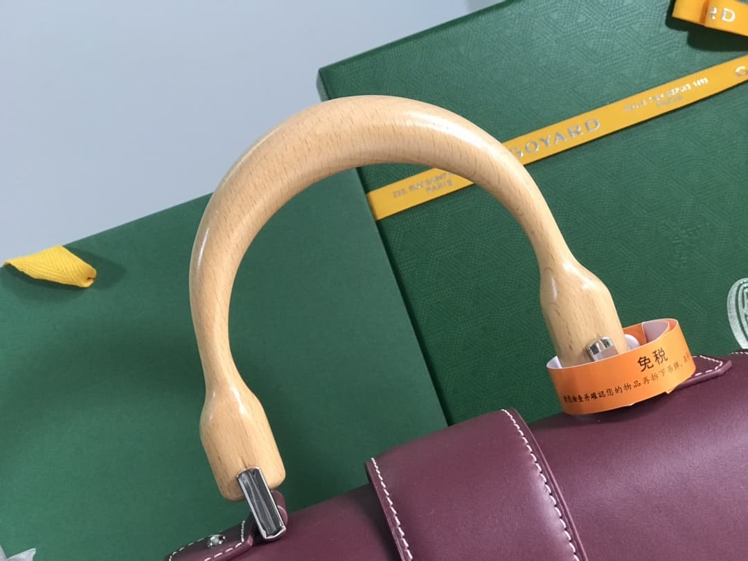 Saïgon PM Bag Goyardine Canvas & Clamecy Cowhide Burgundy High
