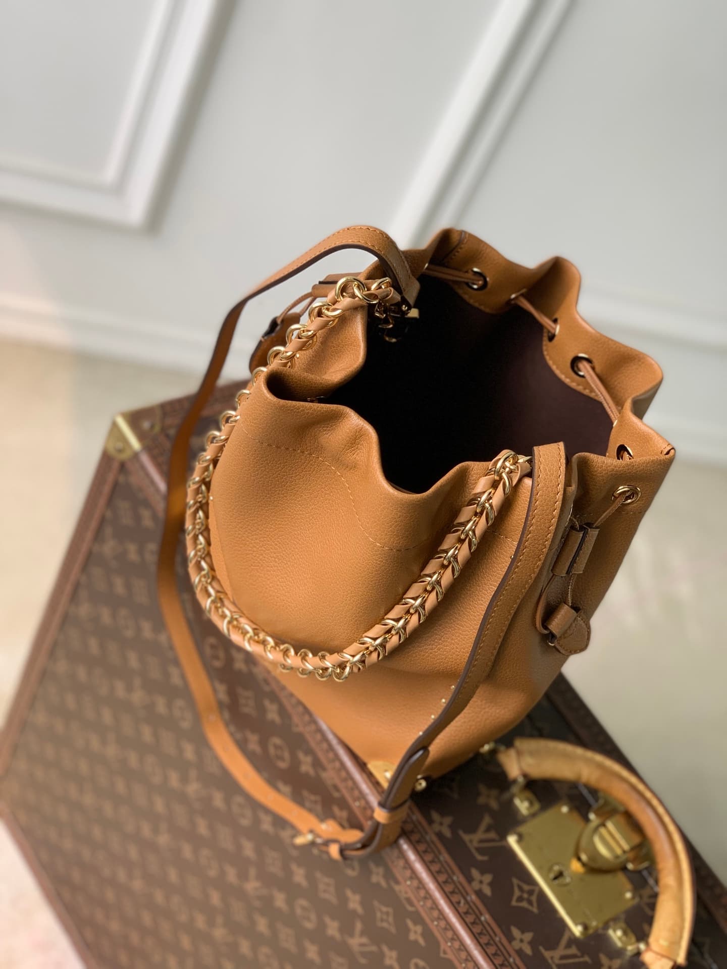 Louis Vuitton Noé Trunk Tan Calfskin leather M29131 High