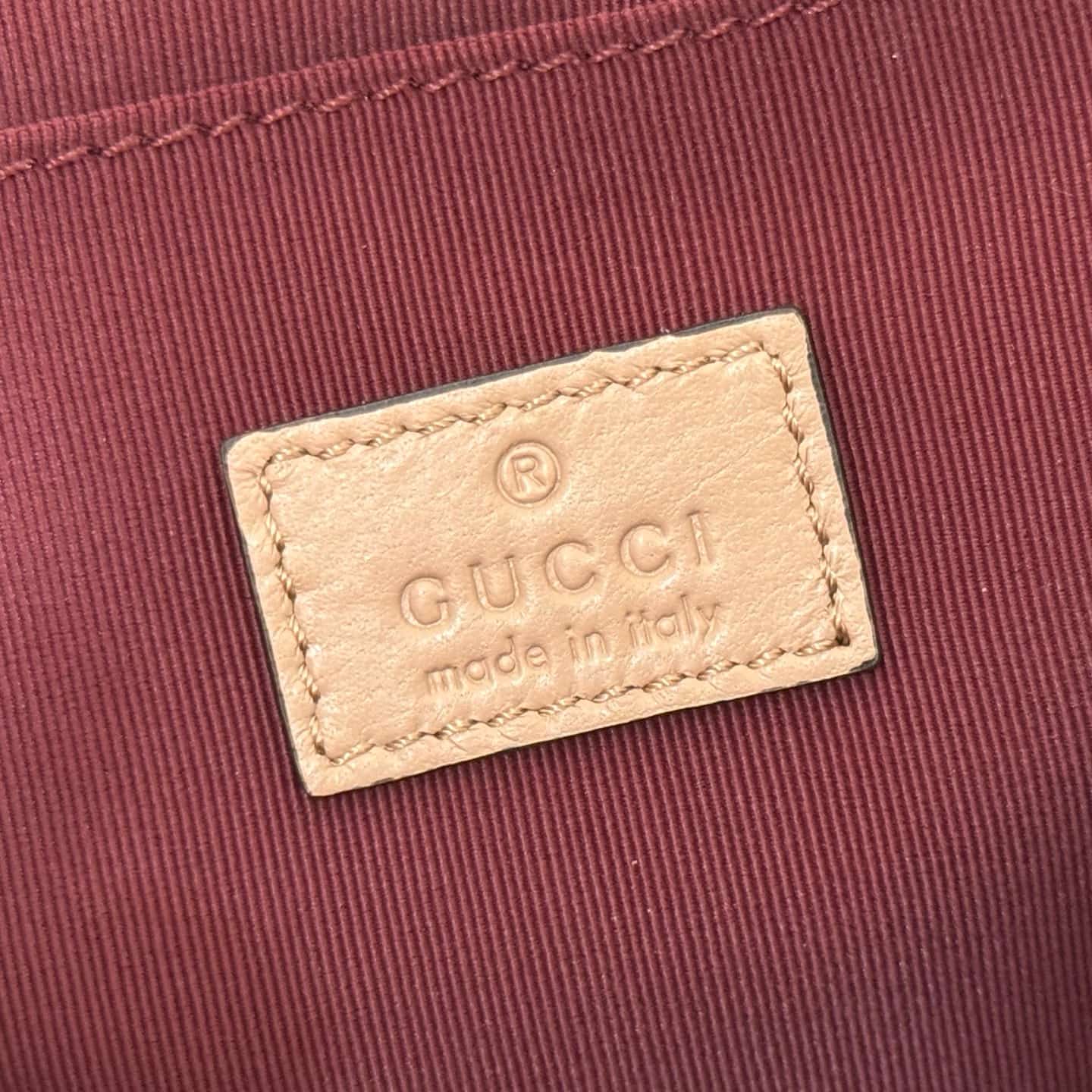 Gucci GG Marmont Small Backpack Beige Matelassé Chevron Nappa Leather 861878  High