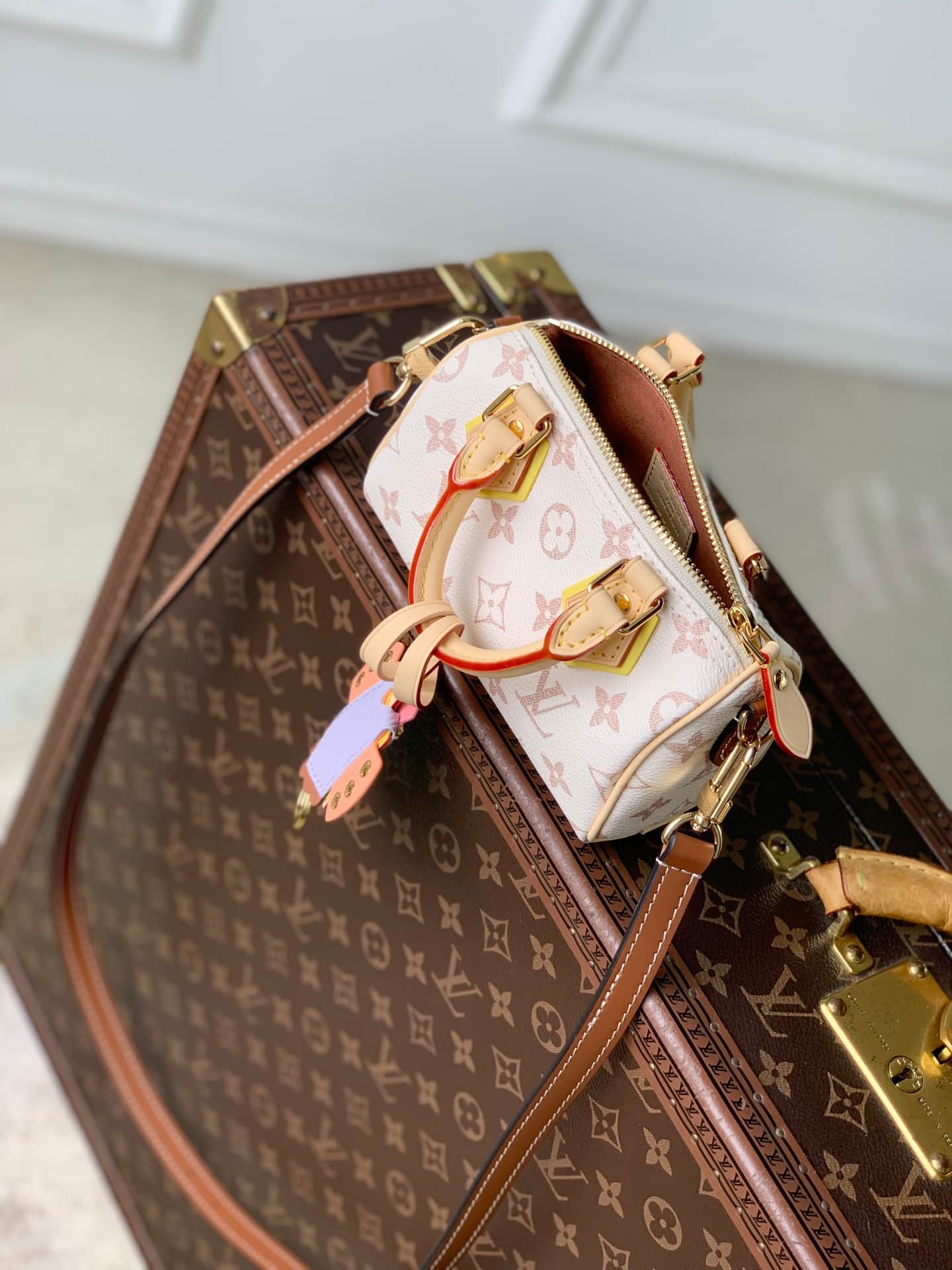 Louis Vuitton Nano Speedy Monogram Dune Coated canvas M29781 High