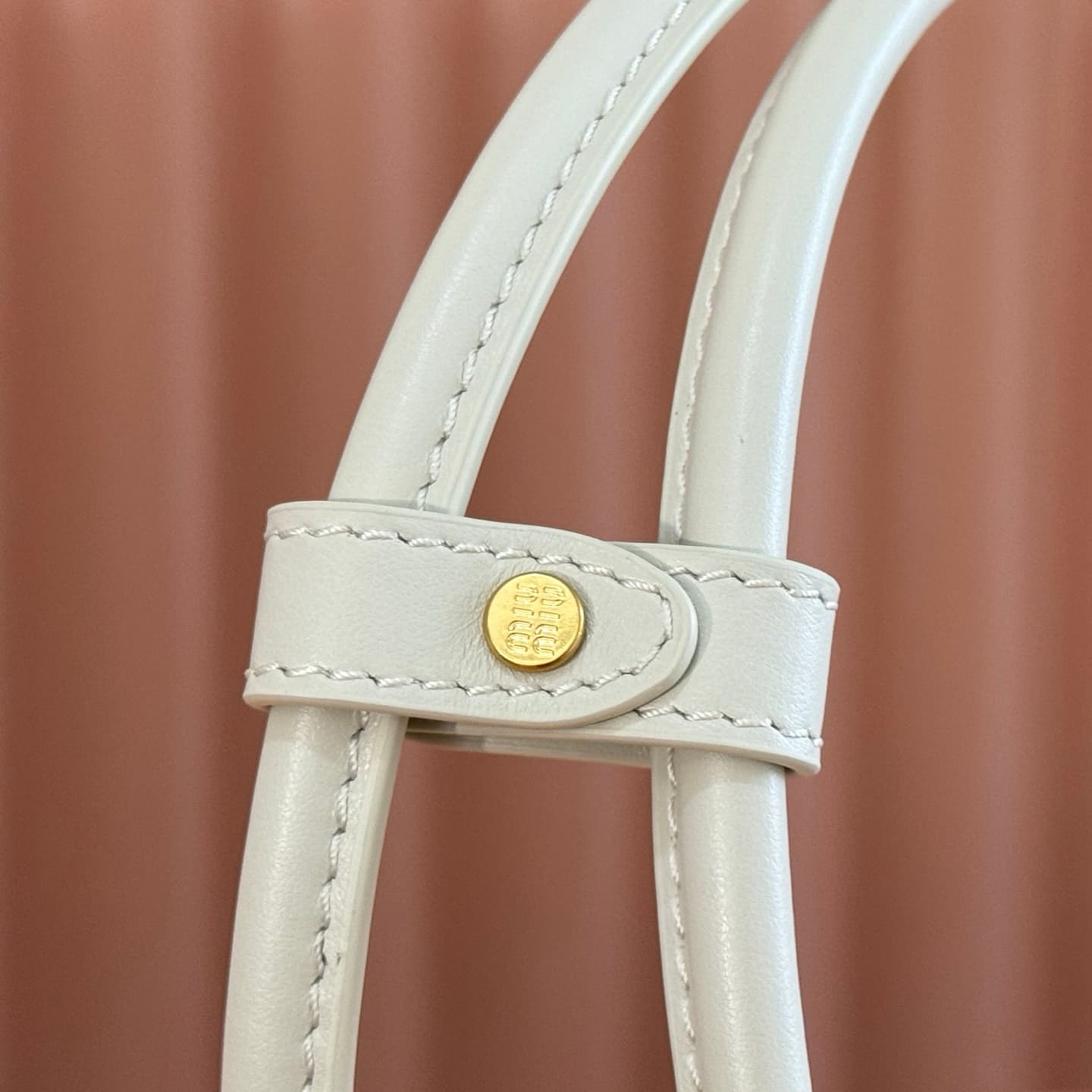 Miu Miu Chalk White Beau Leather Bag 5BB192 High