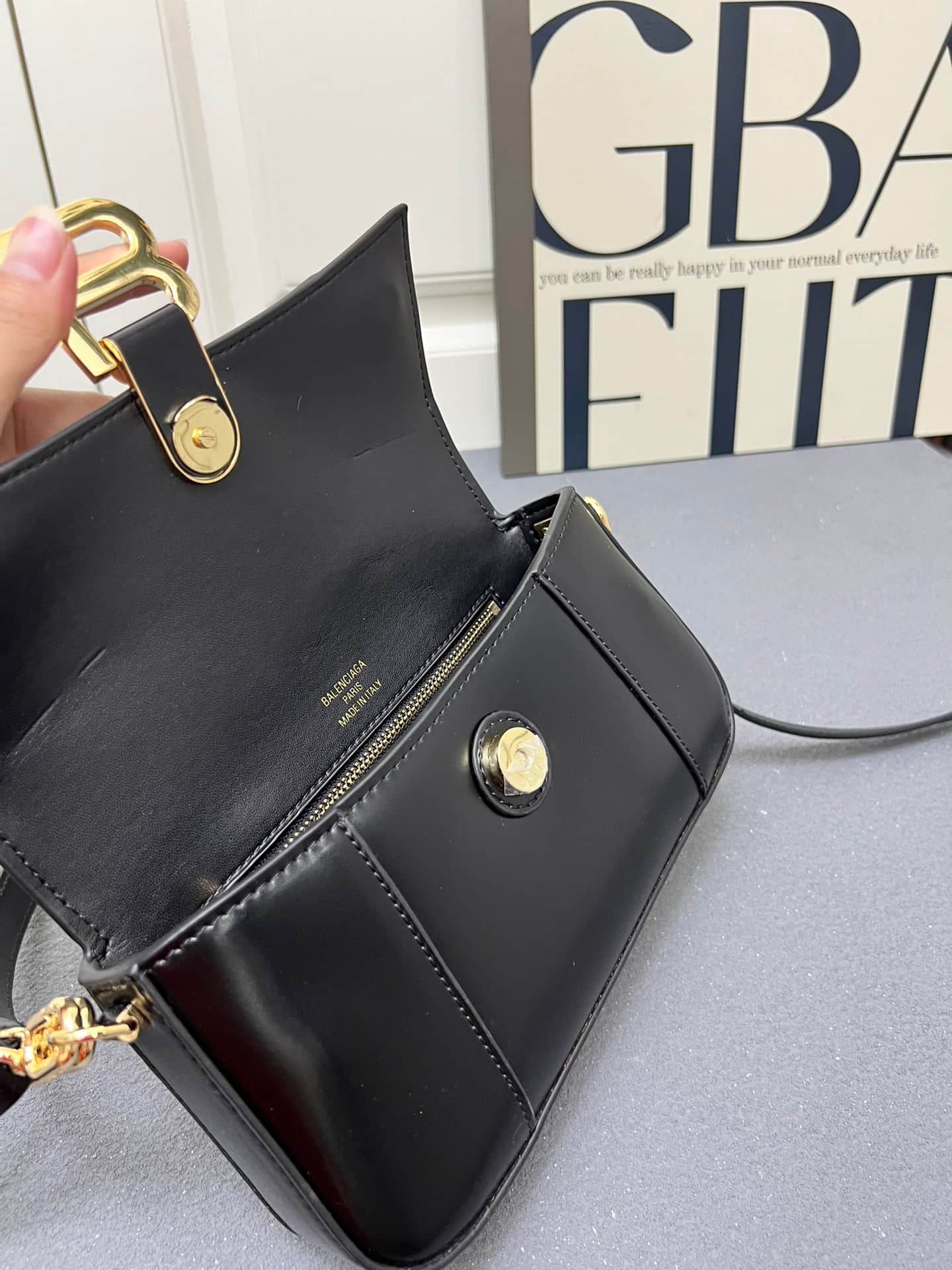 Balenciaga Hourglass sling bag Black High