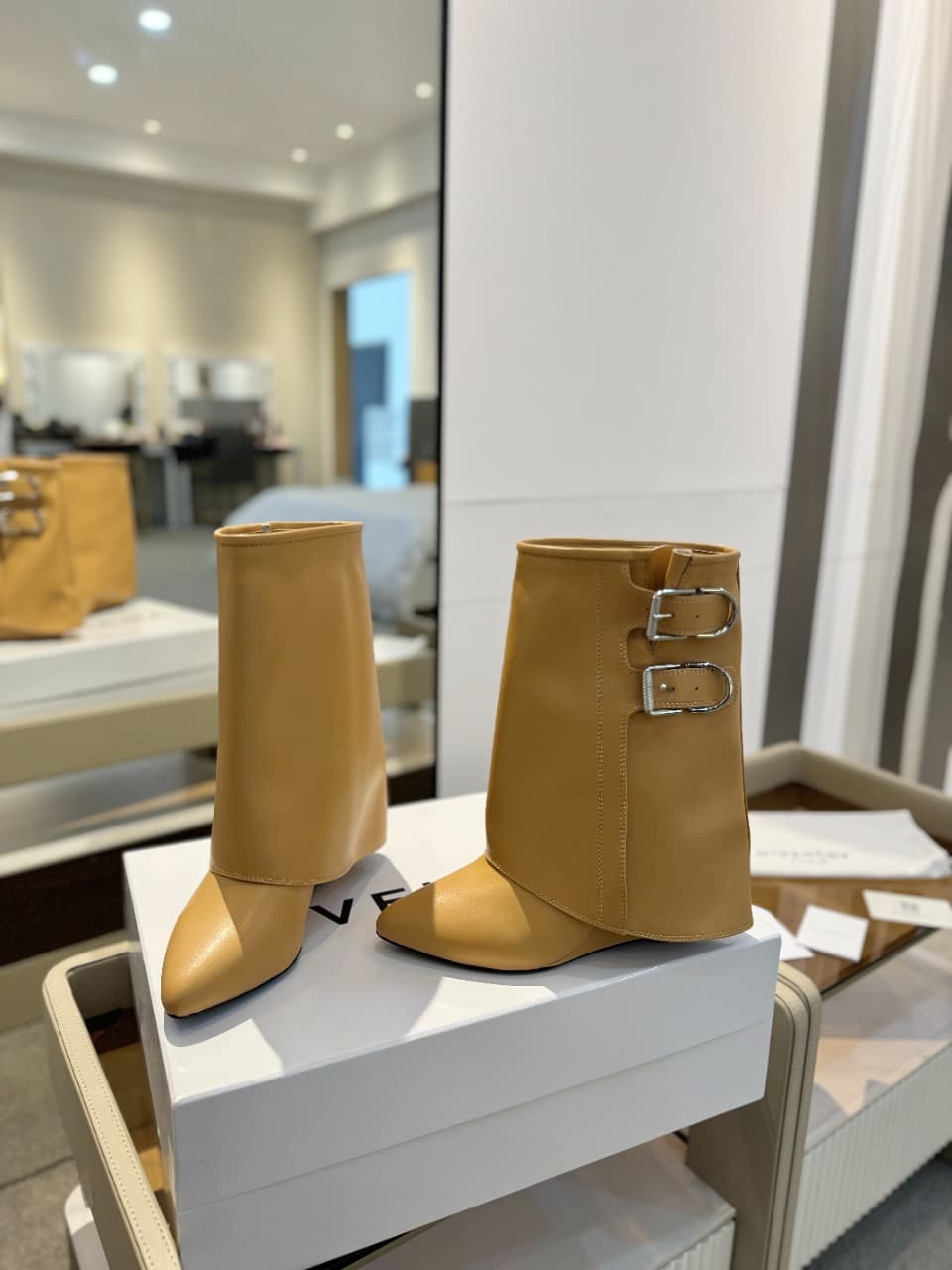 Givenchy Shark Lock Buckles leather ankle boots Women