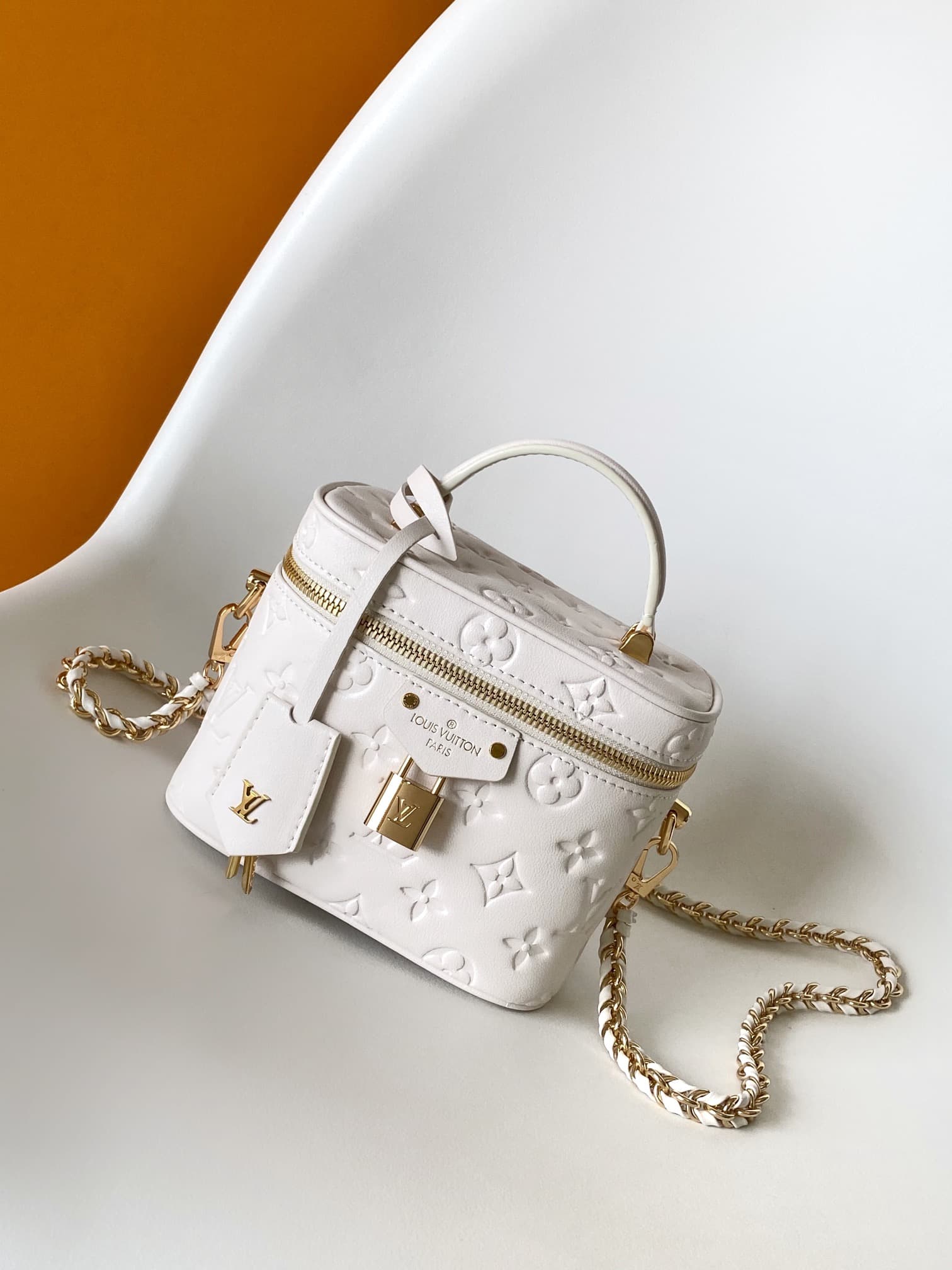 Louis Vuitton Vanity PM Cream Puffy lambskin M25219 High