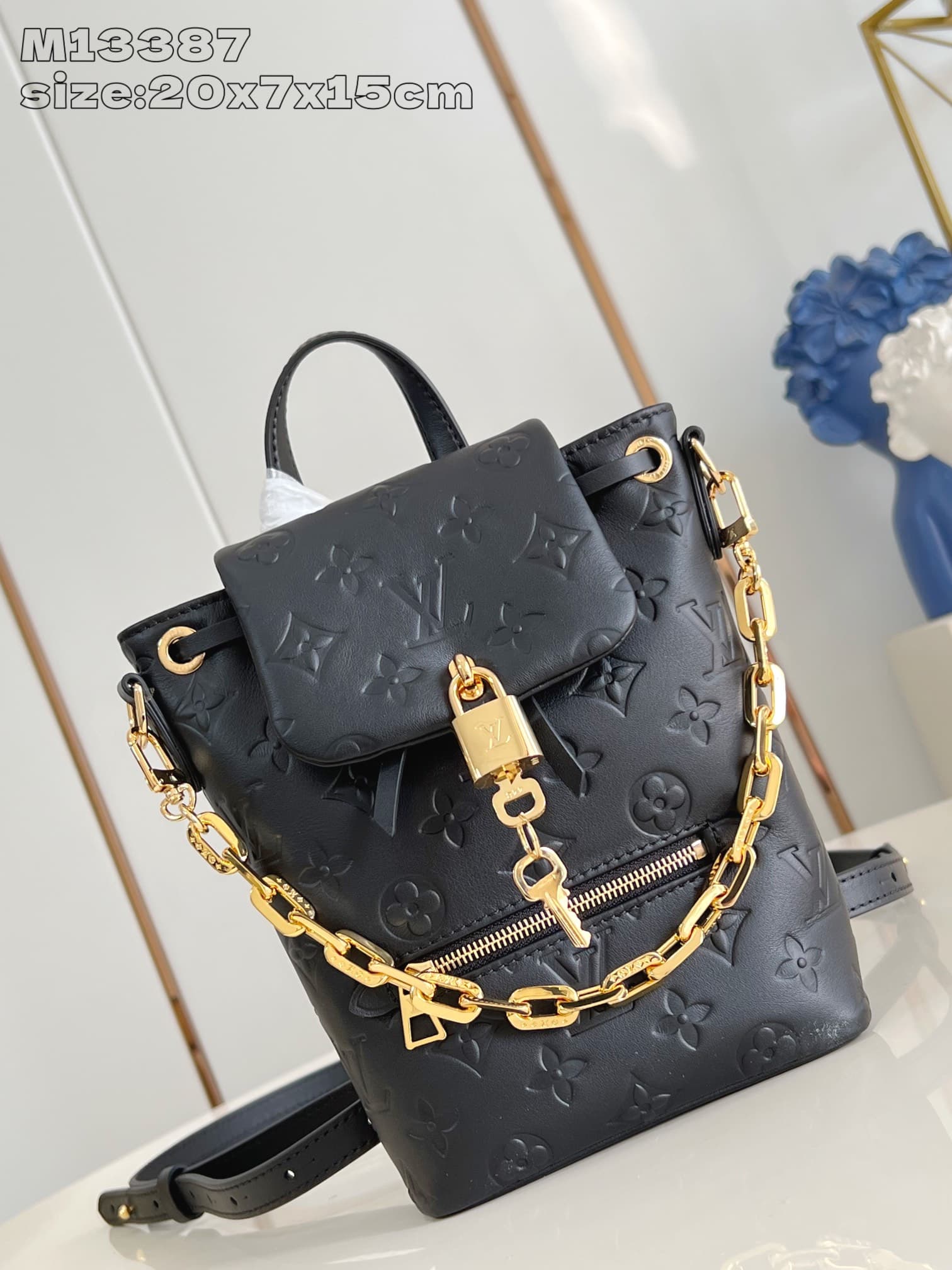 Louis Vuitton Coussin Backpack Mini Monogram embossed Lambskin M13387 High