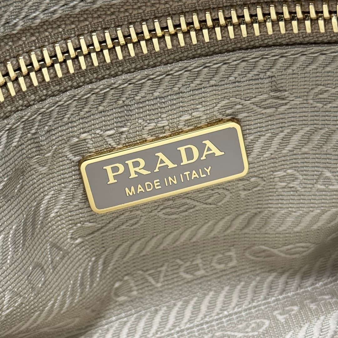 Prada Bonnie leather mini handbag Calfskin leather 1BA486 Travertine High