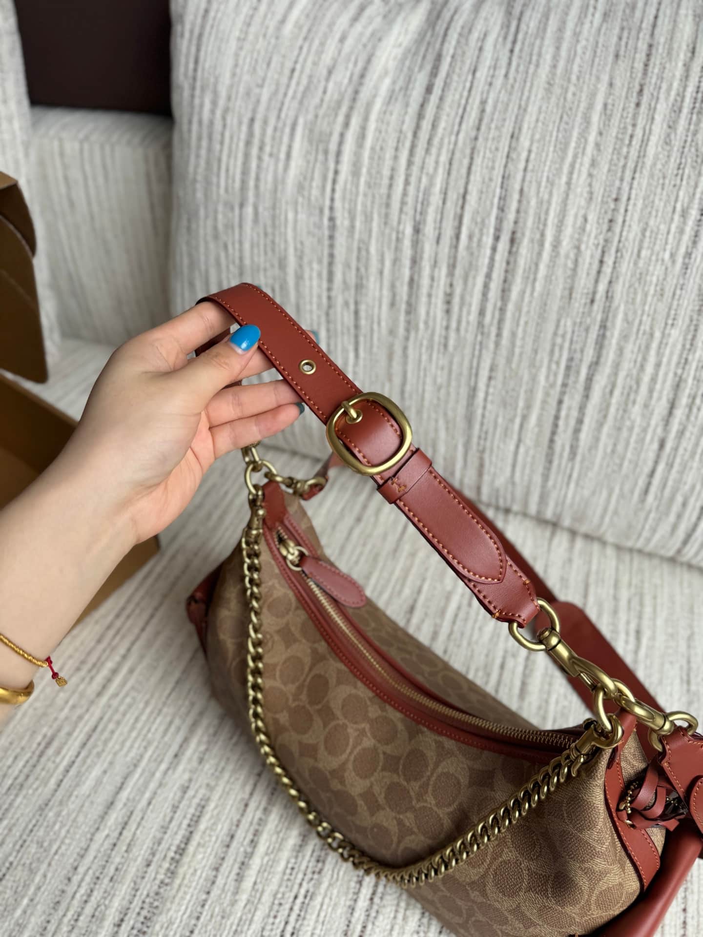 Coach Pocket Juliet Shoulder Bag 30 in Signature Canvas High