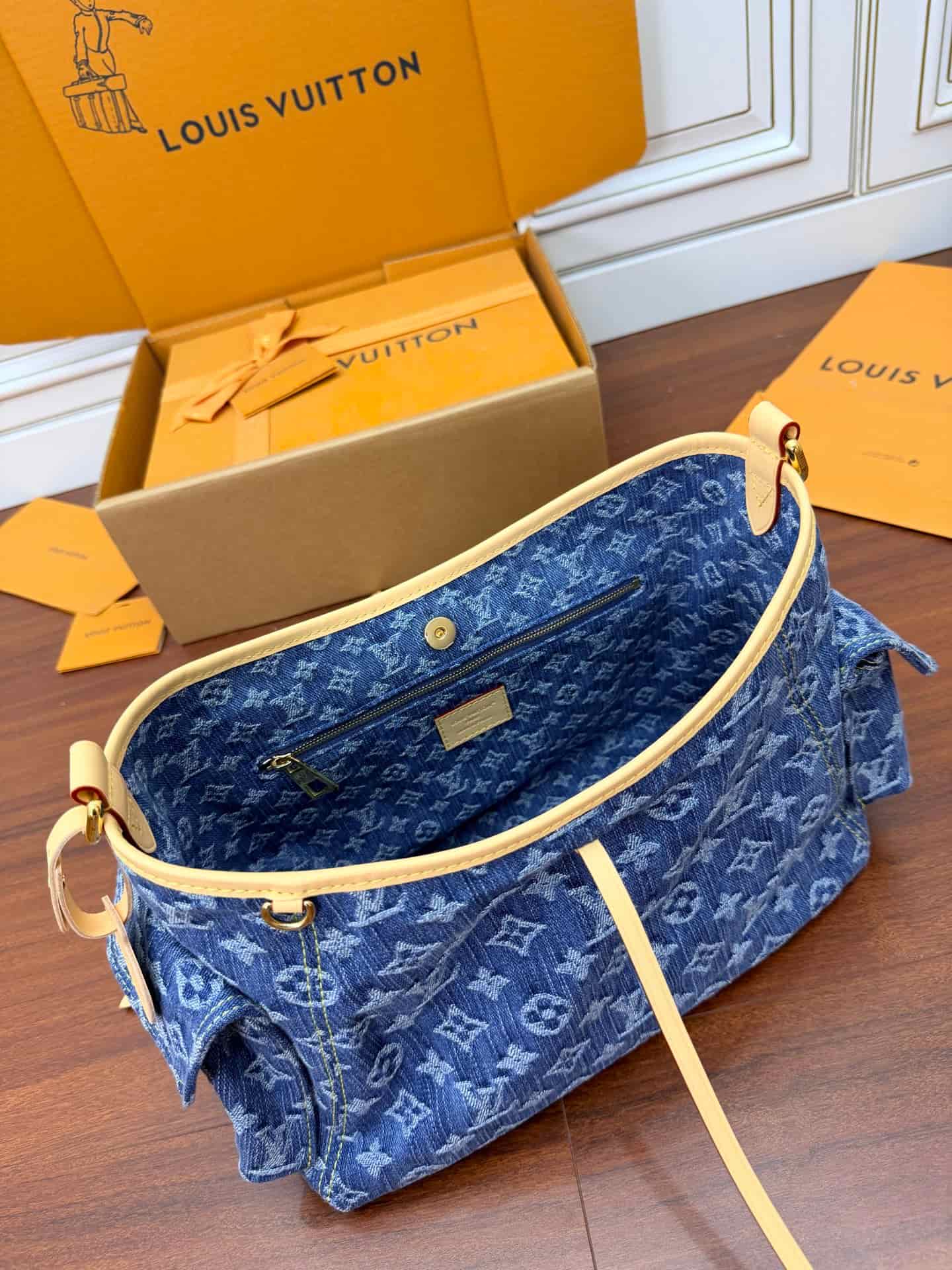 Louis Vuitton Carryall Cargo PM Blue Denim M28287 TOP