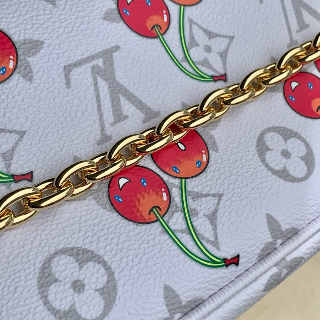 Louis Vuitton x TM Wallet On Chain Ivy Monogram cherry canvas M14239 High