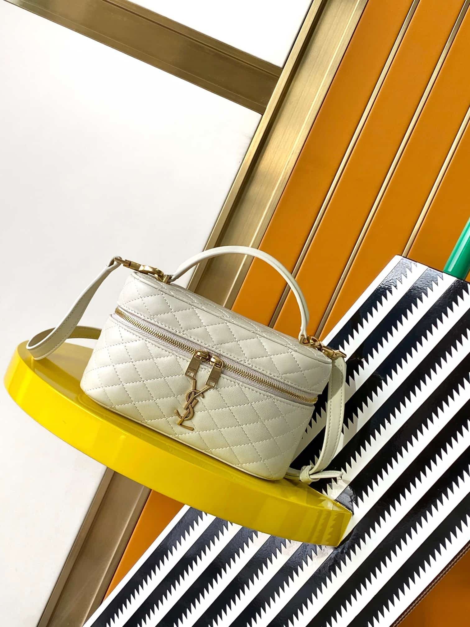 GABY VANITY BAG LAMBSKIN White High