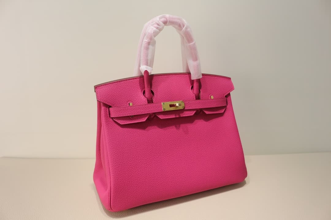 Hermes Birkin 25/30/35cm Bag Togo Leather In Fushsia WAX High