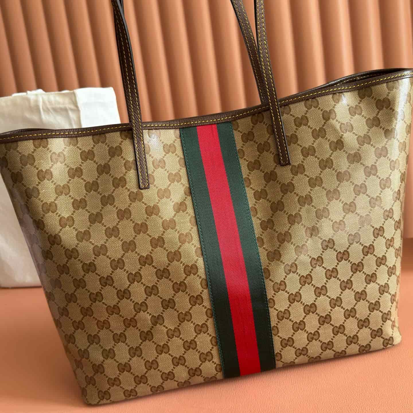 Gucci Tribeca large tote bag sand and brown GG canvas  ‎874745 High
