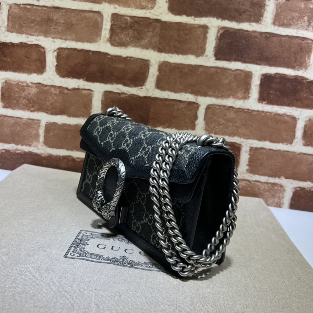 DIONYSUS MEDIUM RECTANGULAR BAG 499623 Denim Black high