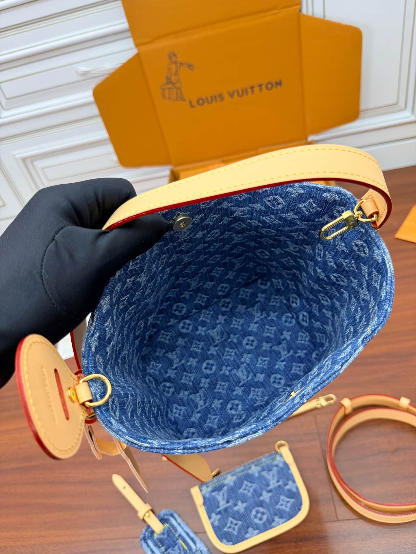 Louis Vuitton All In BB Blue Denim M28107 TOP