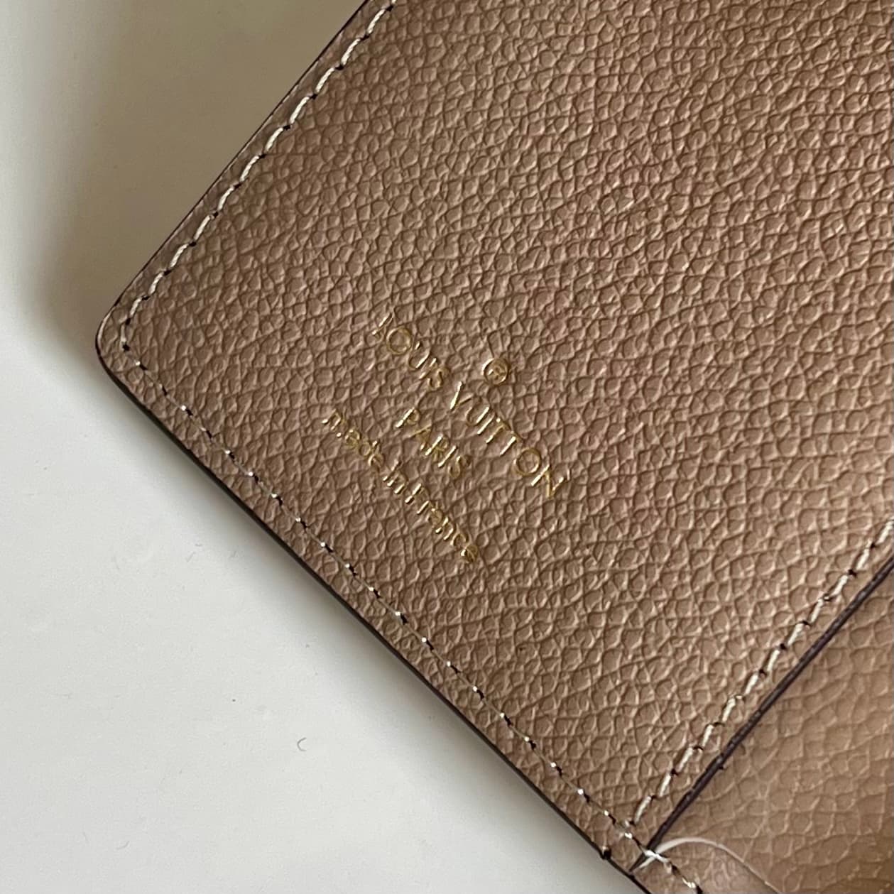 Louis Vuitton Cléa Wallet Tourterelle Beige Monogram Empreinte Leather M80152 High