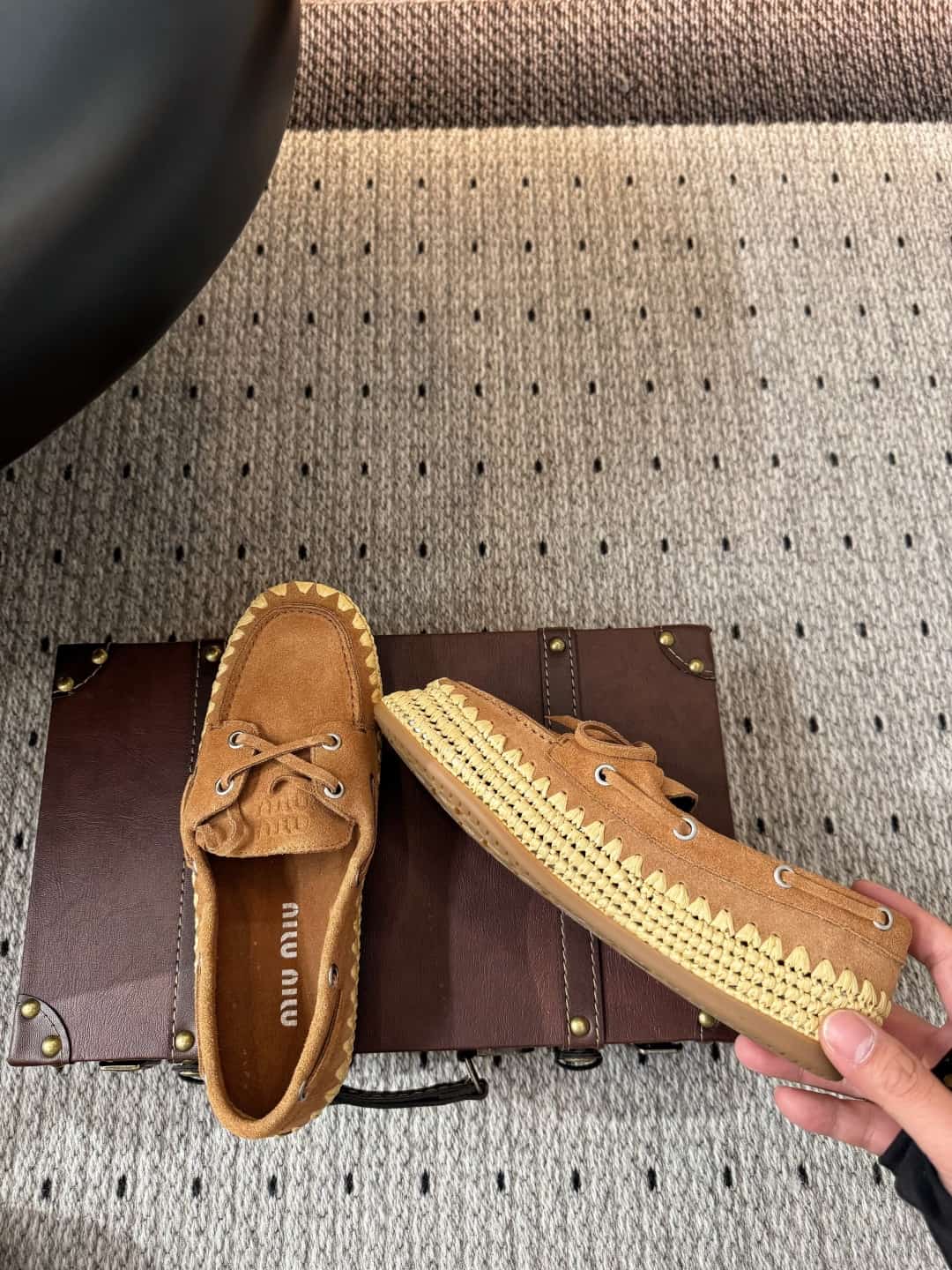 Miu Miu ERaffia Loafer shoes Women
