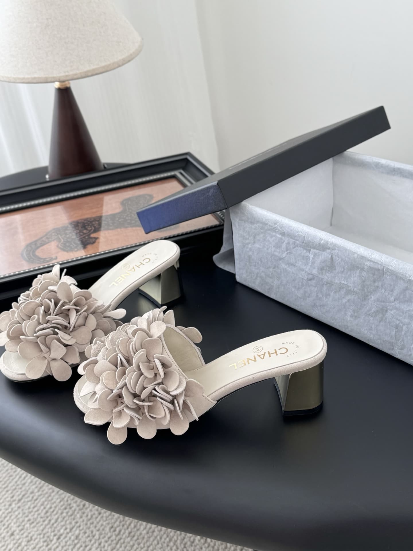 Chanel Square scarf Sandal Shoes Women
